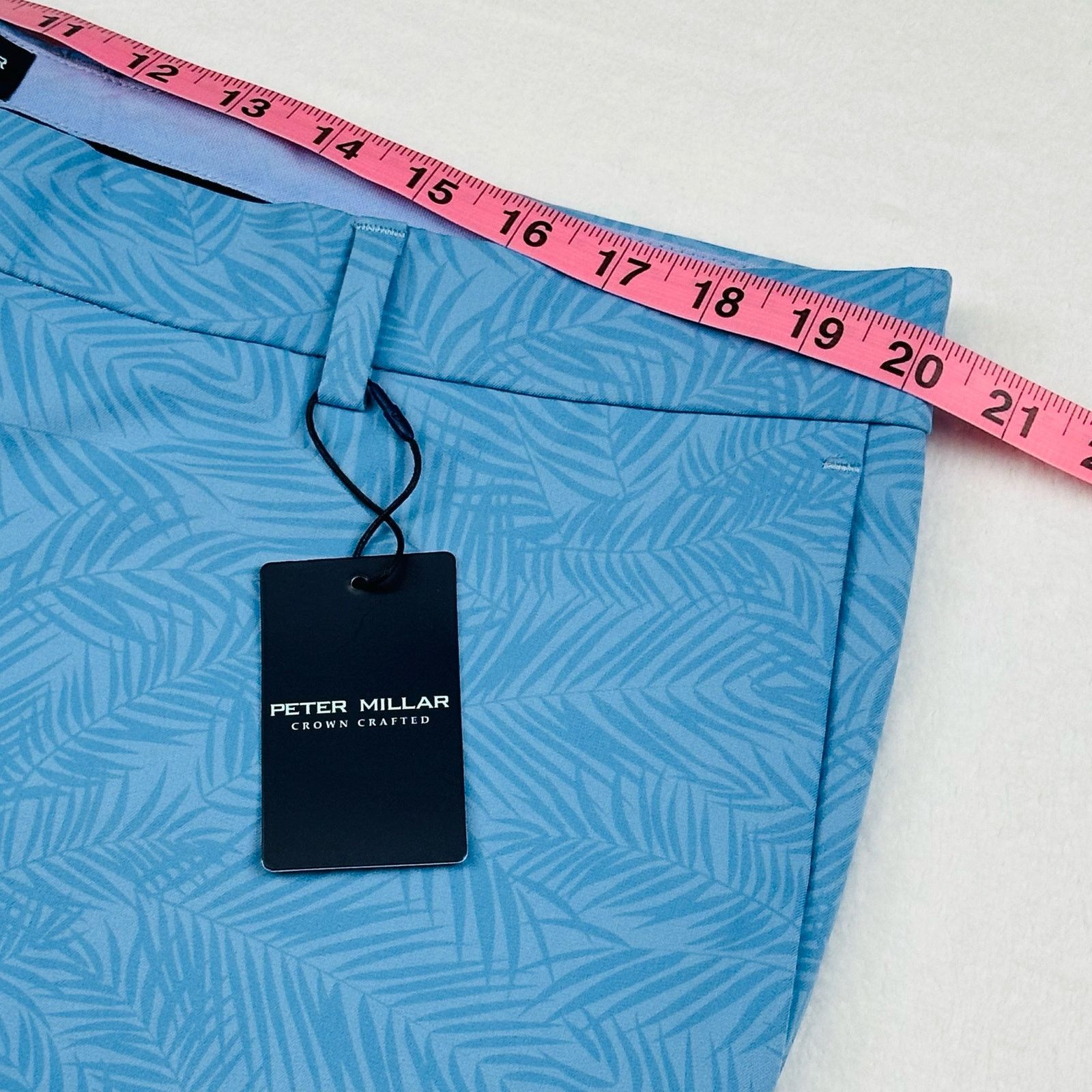 Peter Millar Peter Millar Crown Craft Mens 40 Blue Surge Palm Golf Shorts Size US 40 / EU 56 - 9 Thumbnail