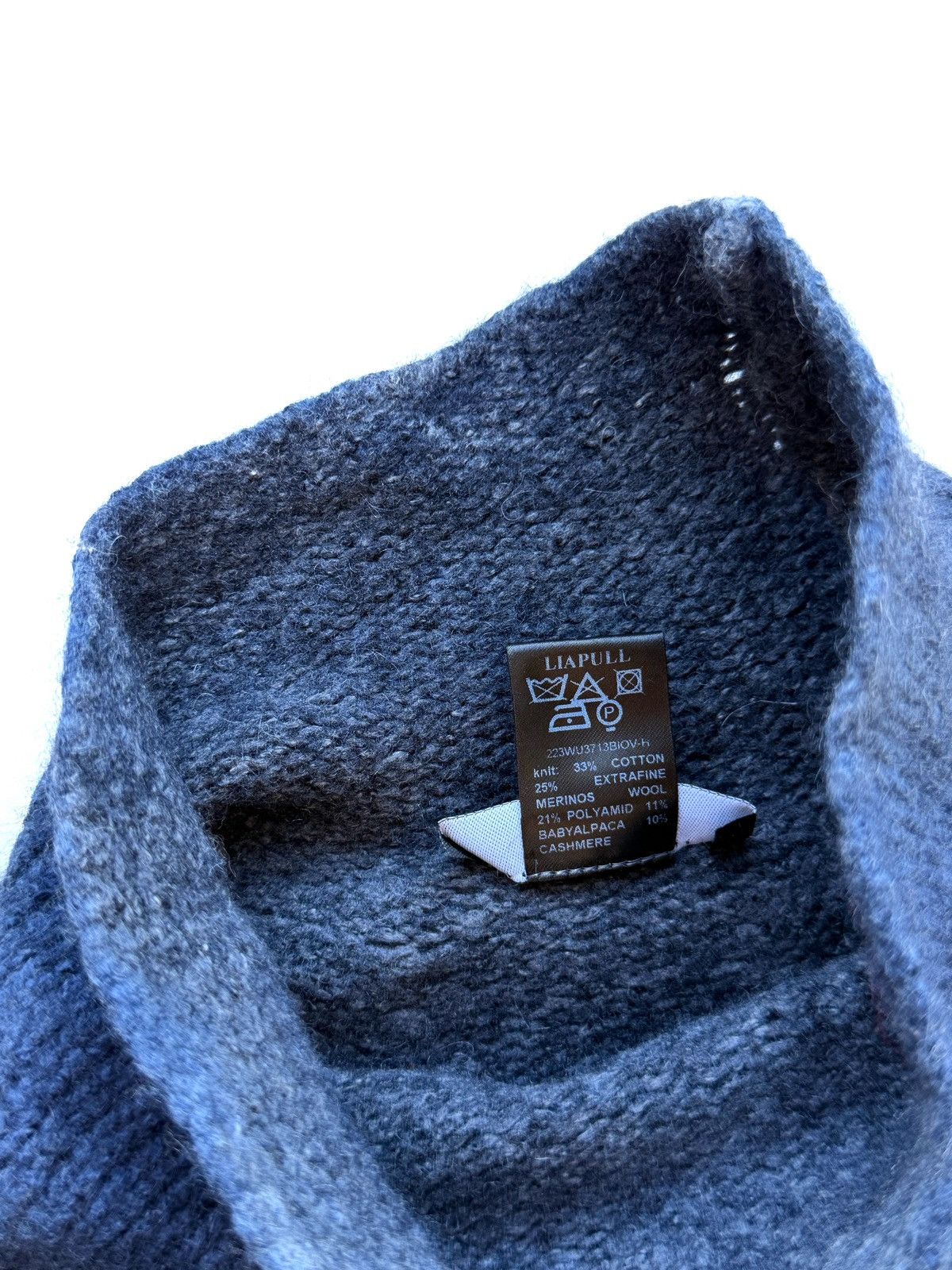 Avant Toi Avant Toi Women's Blue Wool Cashmere Jumper M High Collar Size M / US 6-8 / IT 42-44 - 9 Thumbnail