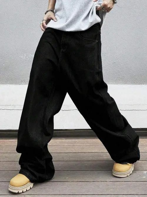 Japanese Brand × Vintage Skate Baggy Denim Jeans Wide leg Size US 36 / EU 52 - 1 Thumbnail