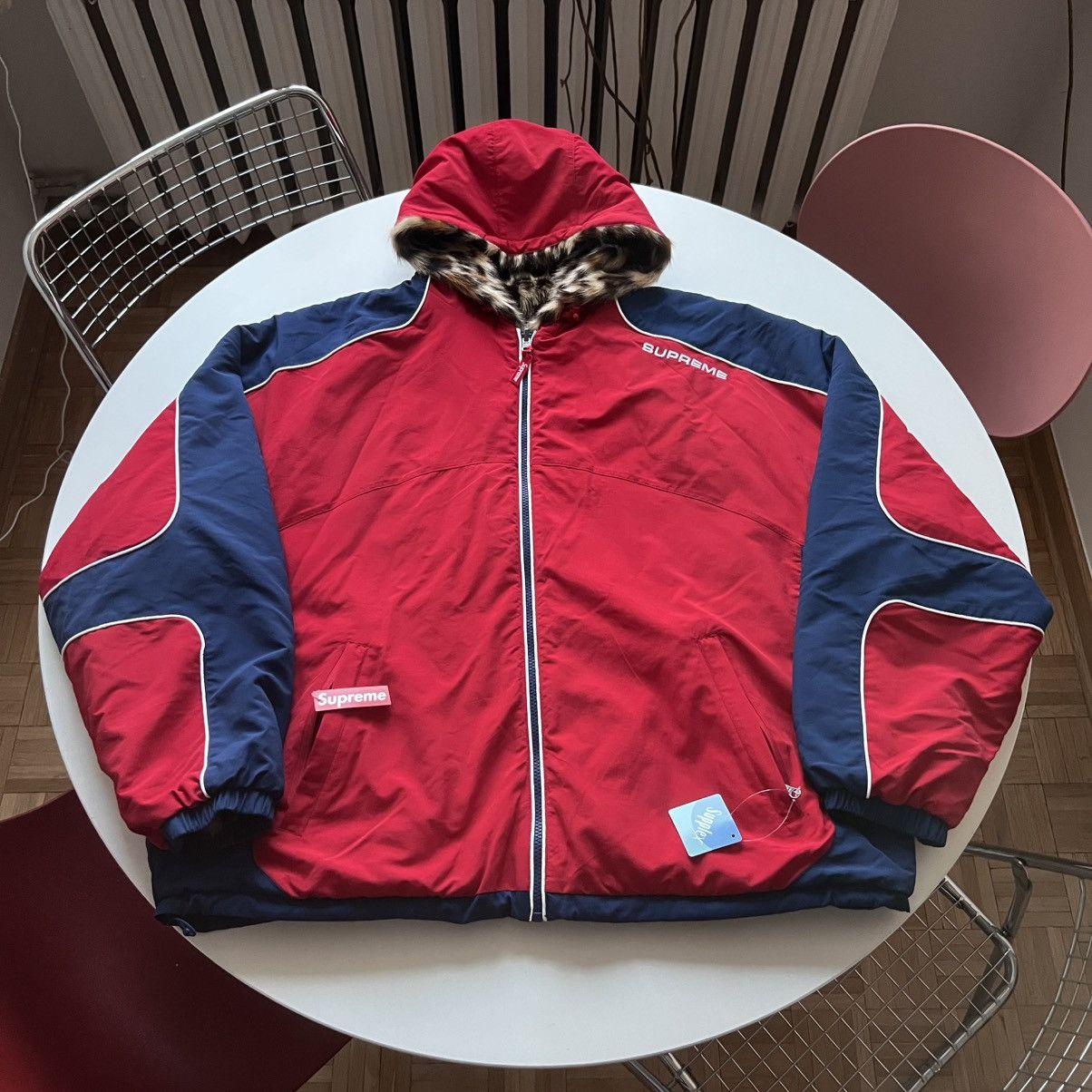 Supreme Faux Fur Reversible Track Jacket XL Red