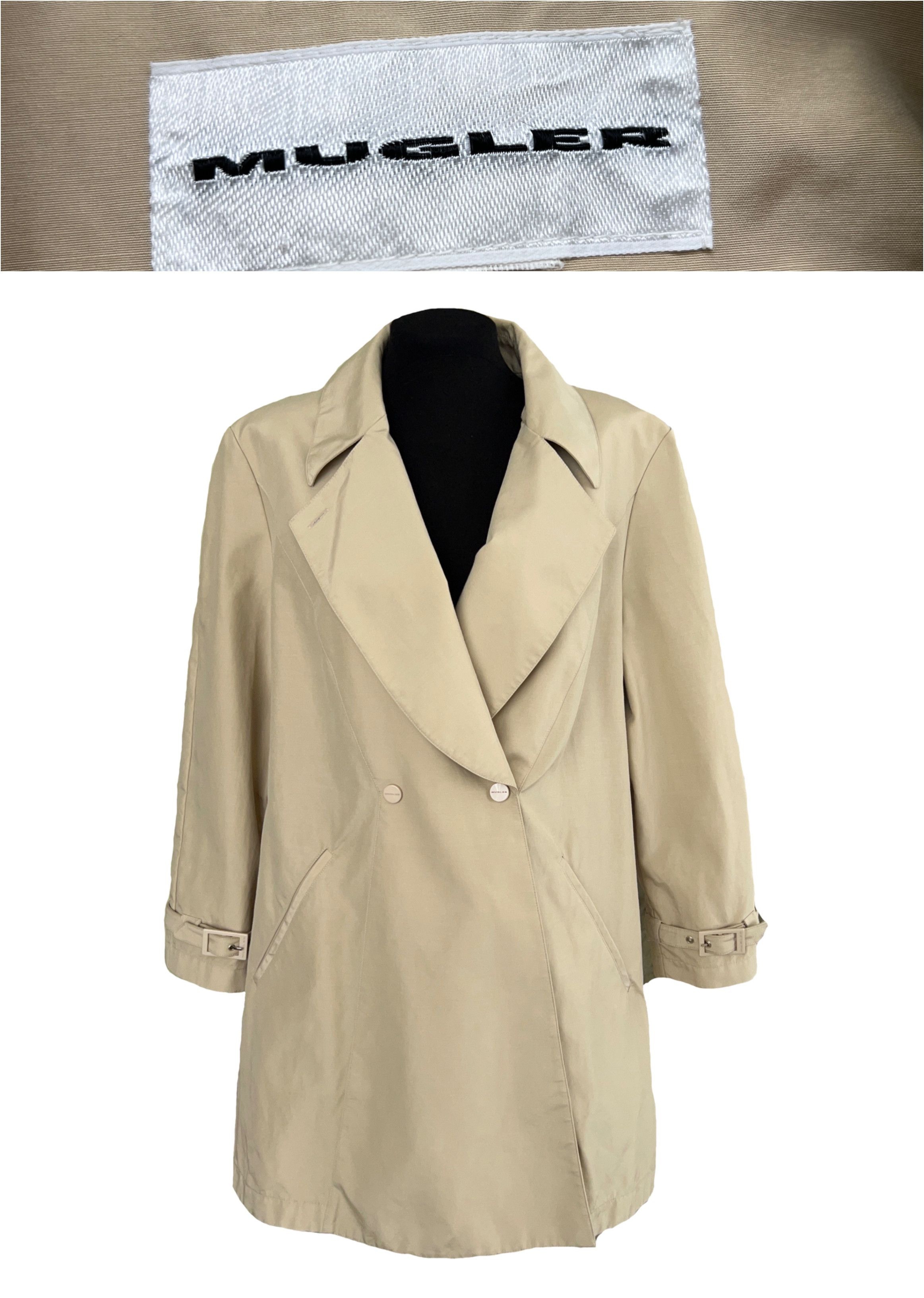 Thierry MUGLER Oversize Trench Rain Coat Jacket Size M-L