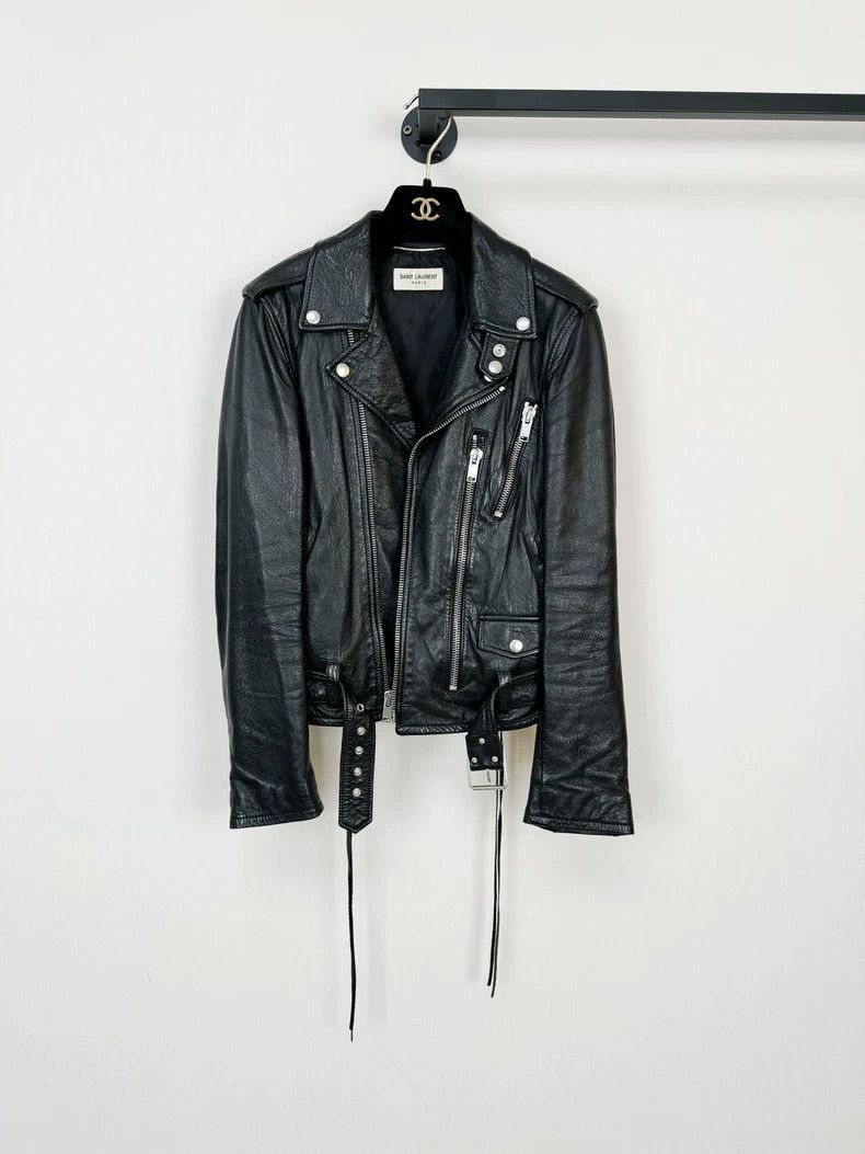 Saint Laurent Paris Saint Laurent Paris Saint Laurent Black Leather Jacket wit Size US S / EU 44-46 / 1 - 3 Thumbnail