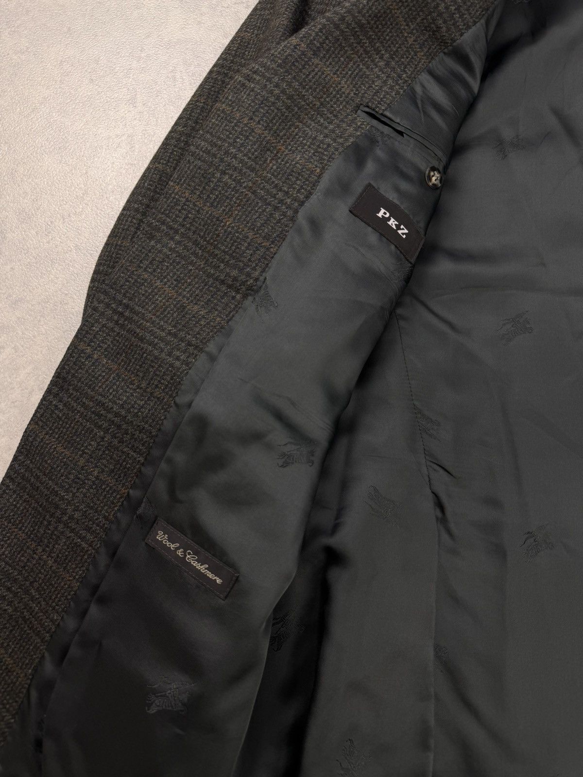 Burberry Burberry London Wool Cashmere Check Blazer Jacket Size 52 Size 42R - 10 Thumbnail
