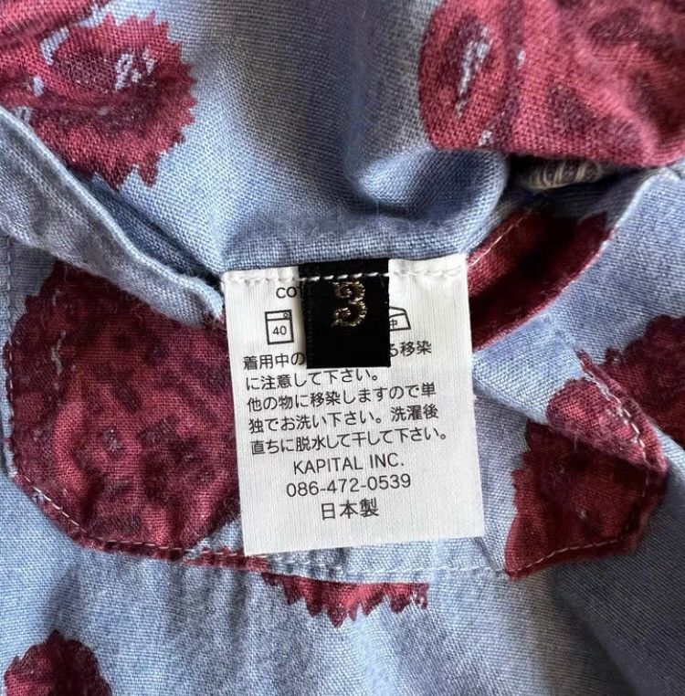 Kapital KAPITAL Kazuhiro Hirata Cashew Flower Denim Pocket Shirt Size US L / EU 52-54 / 3 - 4 Thumbnail