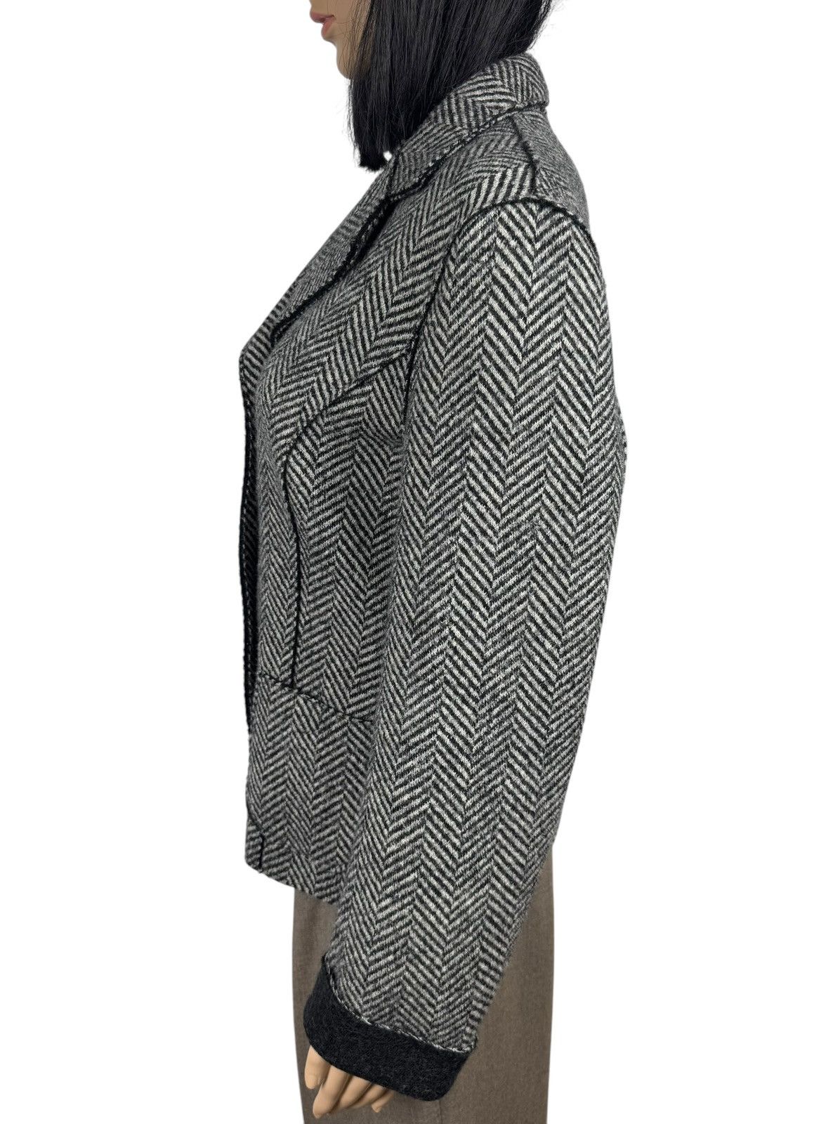 Weekend Max Mara Weekend Max Mara Herringbone Wool Blazer Jacket size US10 Size L / US 10 / IT 46 - 5 Thumbnail