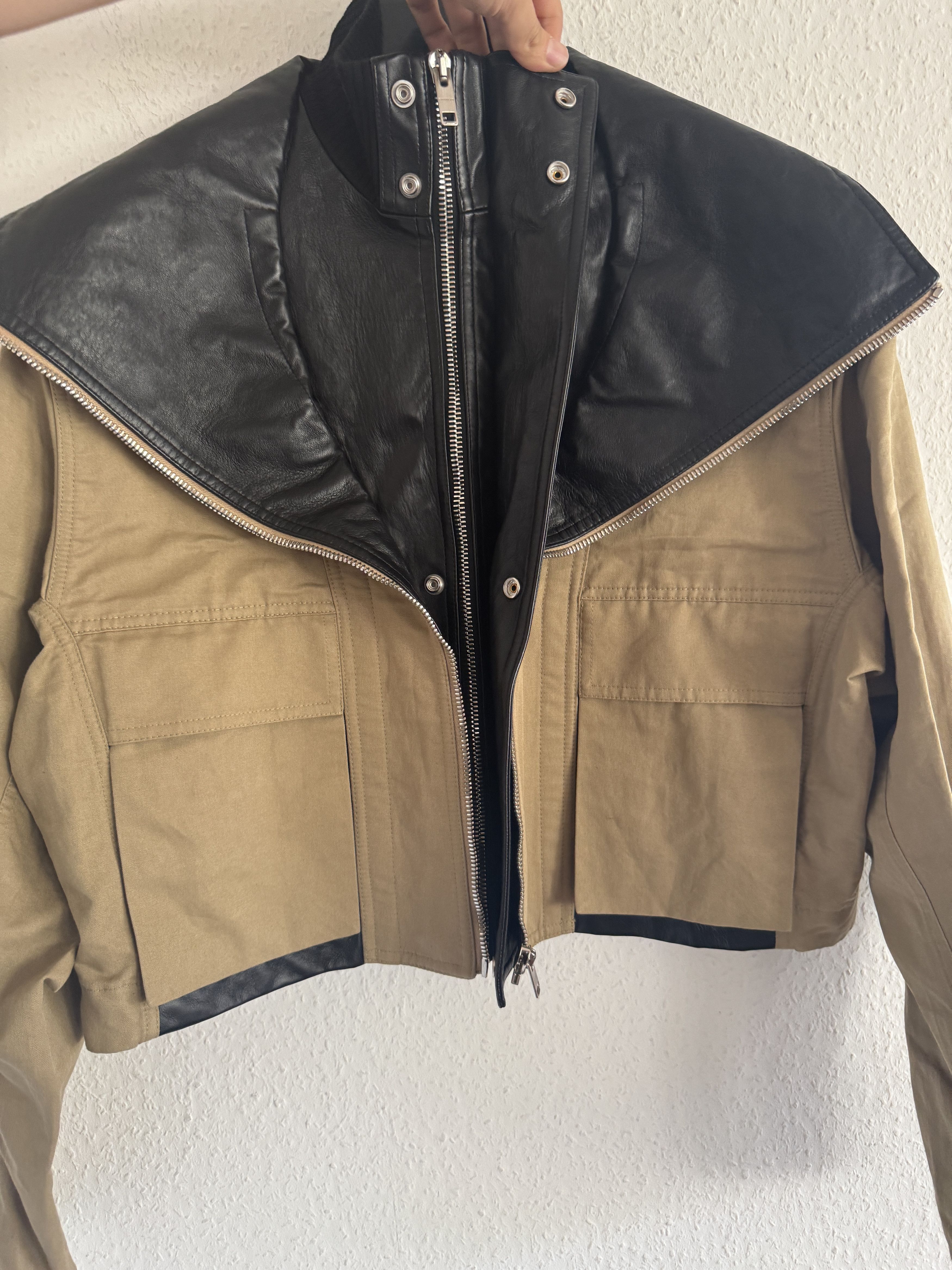 Givenchy Pre-Fall 2021 Campaign Sample Hybrid Leather Jacket Size US M / EU 48-50 / 2 - 8 Thumbnail