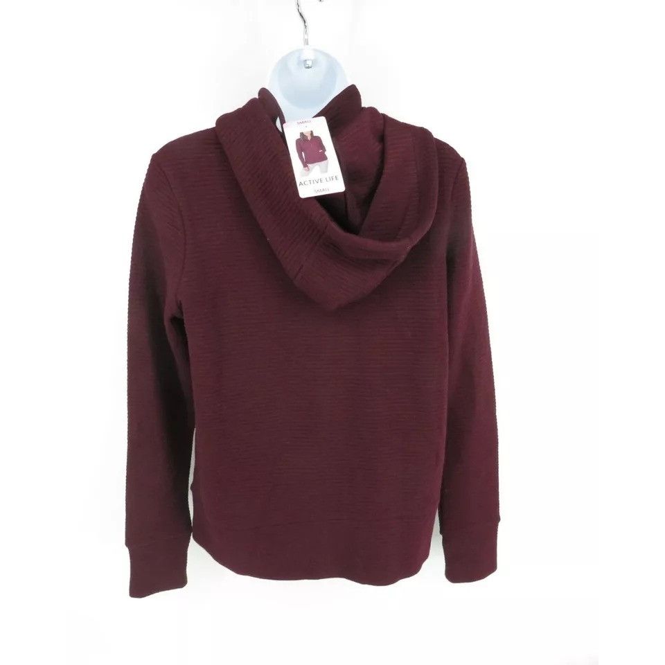 Other Active Life Women's Burgundy Zip Up Hoodie Small NWT $89 Size S / US 4 / IT 40 - 4 Thumbnail