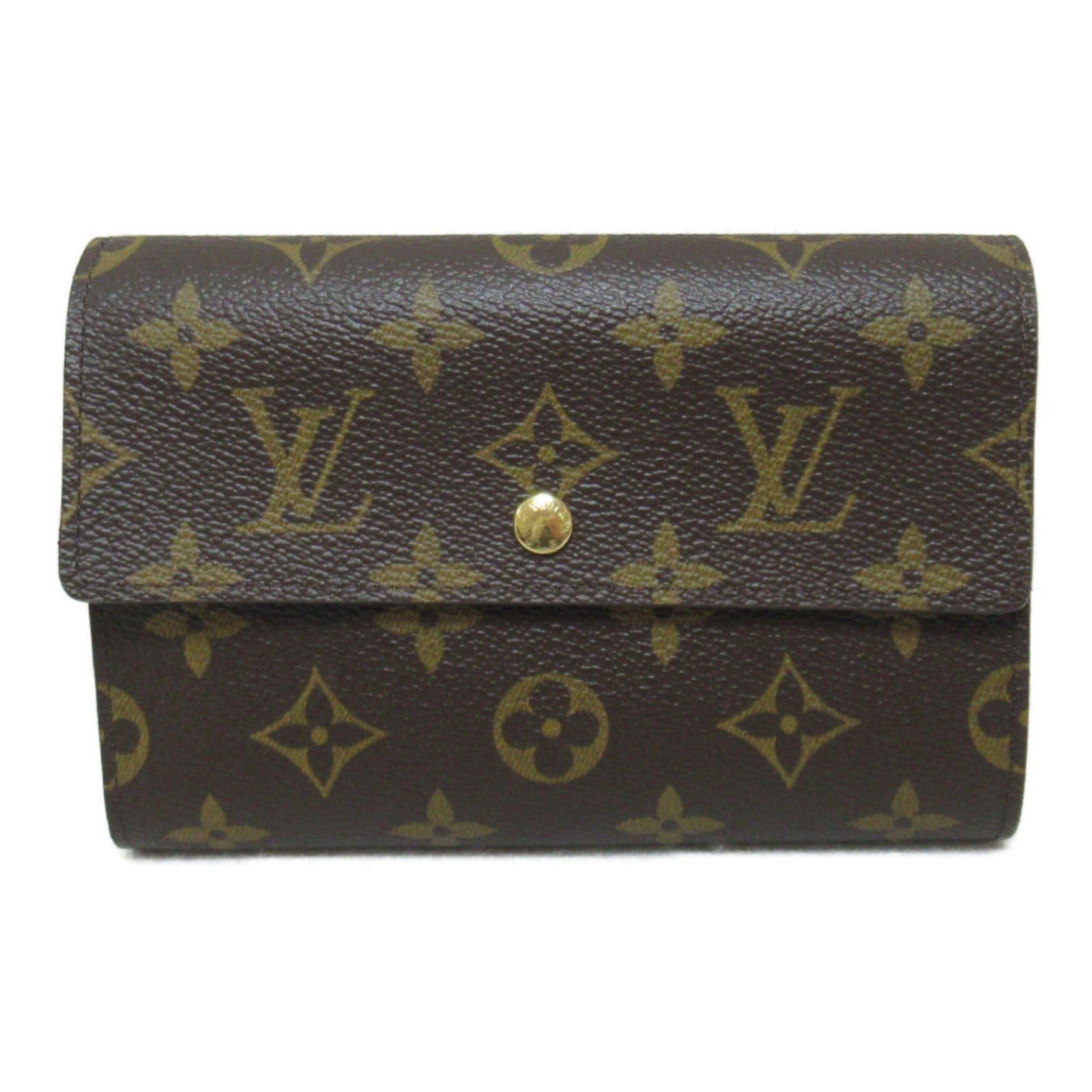 Louis Vuitton Louis Vuitton Porto Tresor Etui Papier Trifold Long Wallet Coated Canvas Monogram Brown Size ONE SIZE - 1 Thumbnail