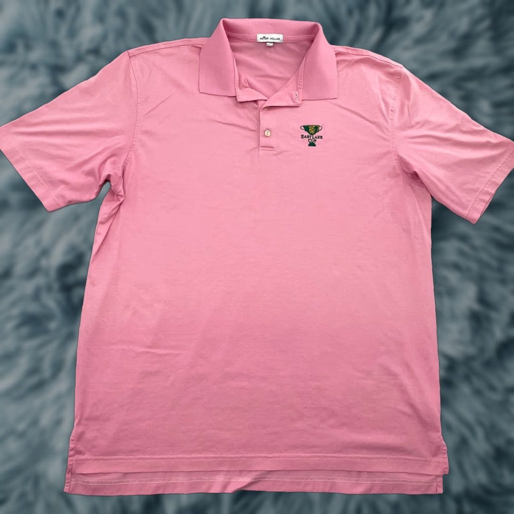 Peter Millar Peter Millar Polo Shirt Adult XL Pink Golf East Lake Cup Logo Mens XL Polo Shirt Pink East Lake Cup Logo Mens XL Size US XL / EU 56 / 4 - 1 Thumbnail