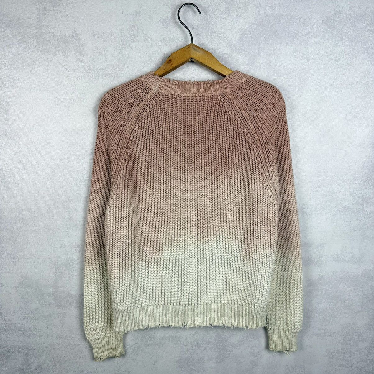 Zadig & Voltaire Zadig&Voltaire Kary Cow Distress Cotton Wool Knit Sweater Size XS / US 0-2 / IT 36-38 - 7 Thumbnail
