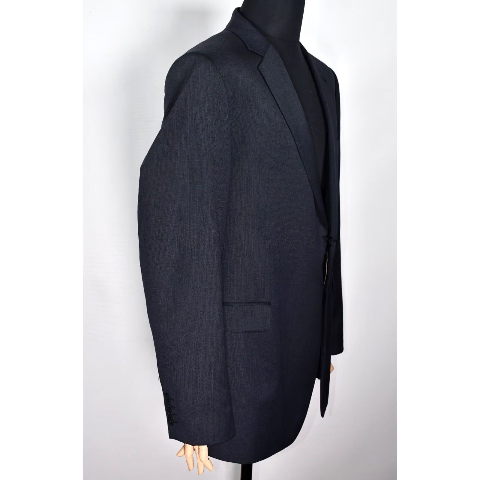 Jaeger Jaeger Men's Blazer Size 48L Blue Single Breasted Wool Check Size 48R - 6 Thumbnail