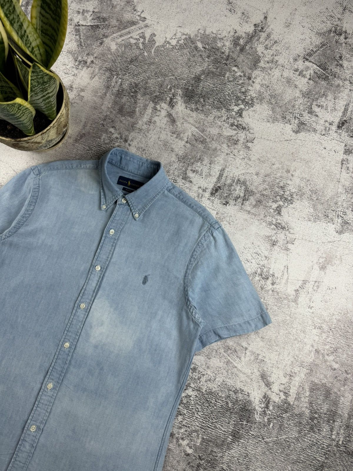 Polo Ralph Lauren Polo Ralph Lauren Denim Jeans Blank Button Shirt T Shirt Size US L / EU 52-54 / 3 - 5 Thumbnail