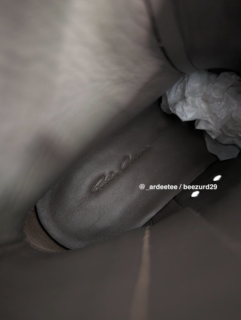 Rick Owens 💥1/1 SAMPLE DUST LEATHER RAMONES HIGH Size US 8 / EU 41 - 7 Thumbnail