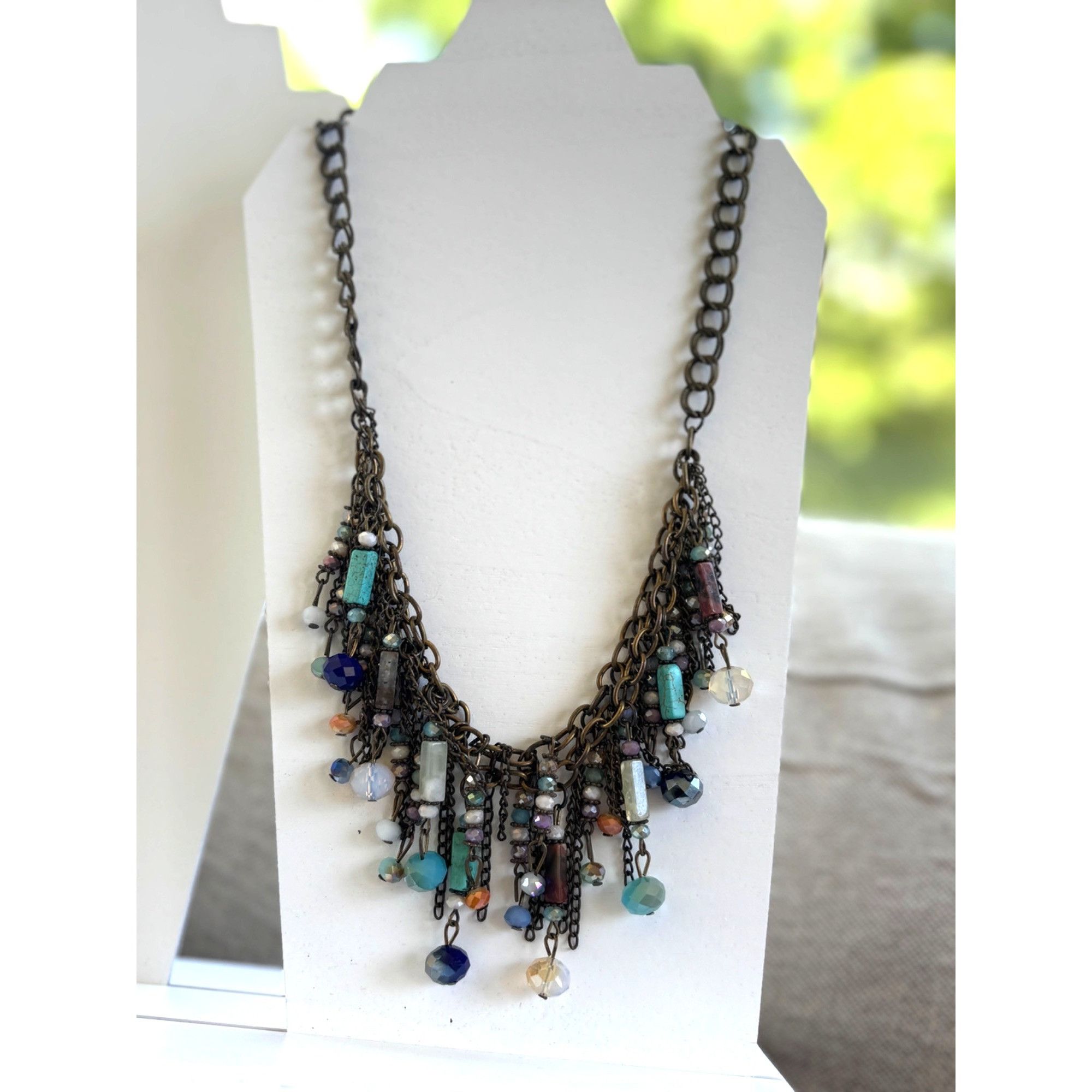 Other BOHO style Layered Antique Bronze Statement Necklace W/ Bead Size ONE SIZE - 1 Thumbnail