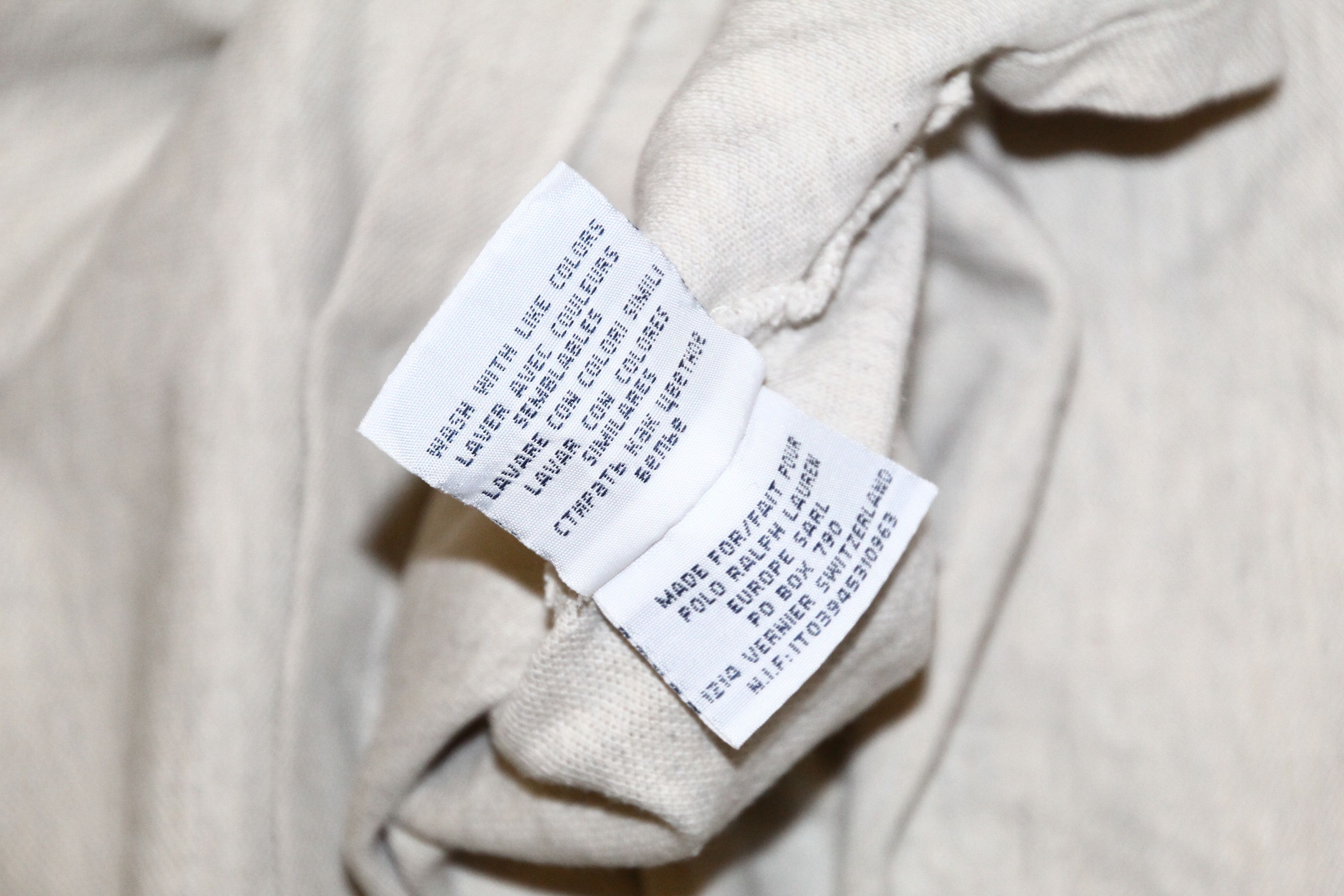 Polo Ralph Lauren VTG Polo Ralph Lauren Custom Fit Ecru Melange Baggy Shirt Size US M / EU 48-50 / 2 - 5 Thumbnail