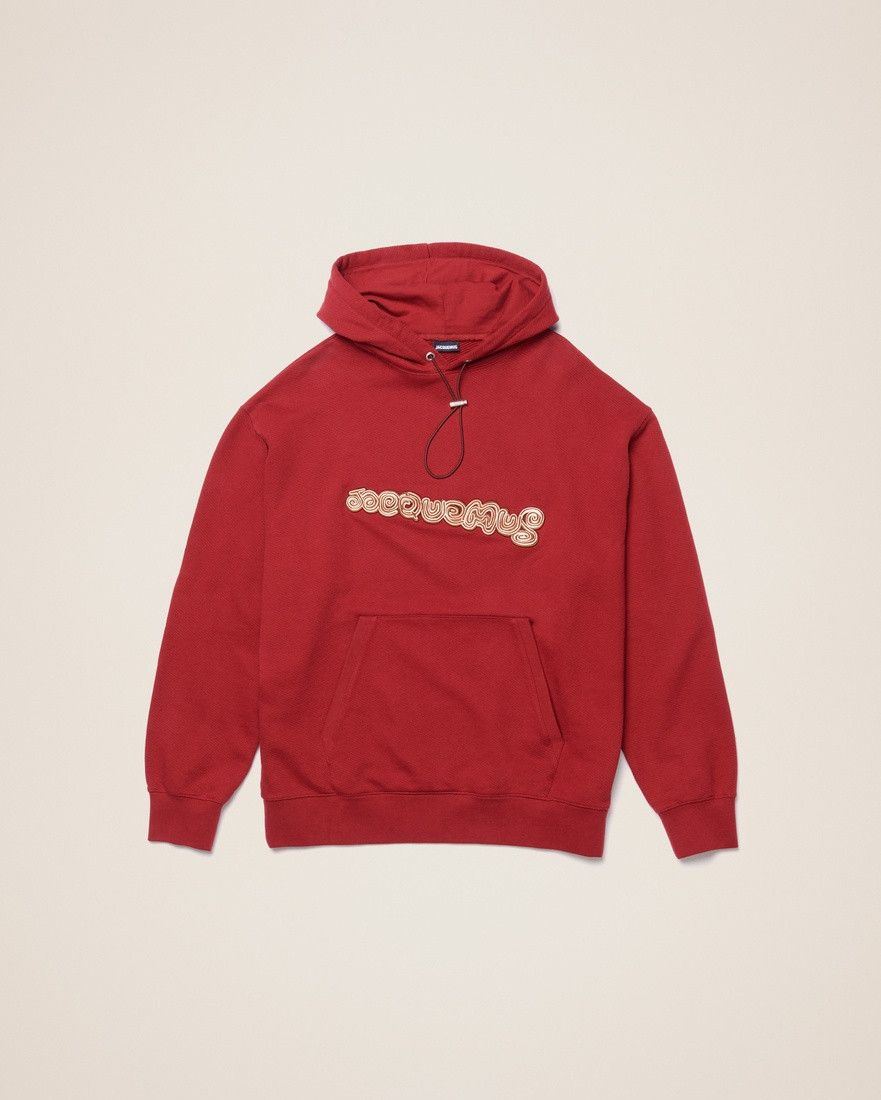 Jacquemus o1mle0625 La Sweatshirt Hoodie Spirale Print Logo in Red Size US S / EU 44-46 / 1 - 1 Thumbnail
