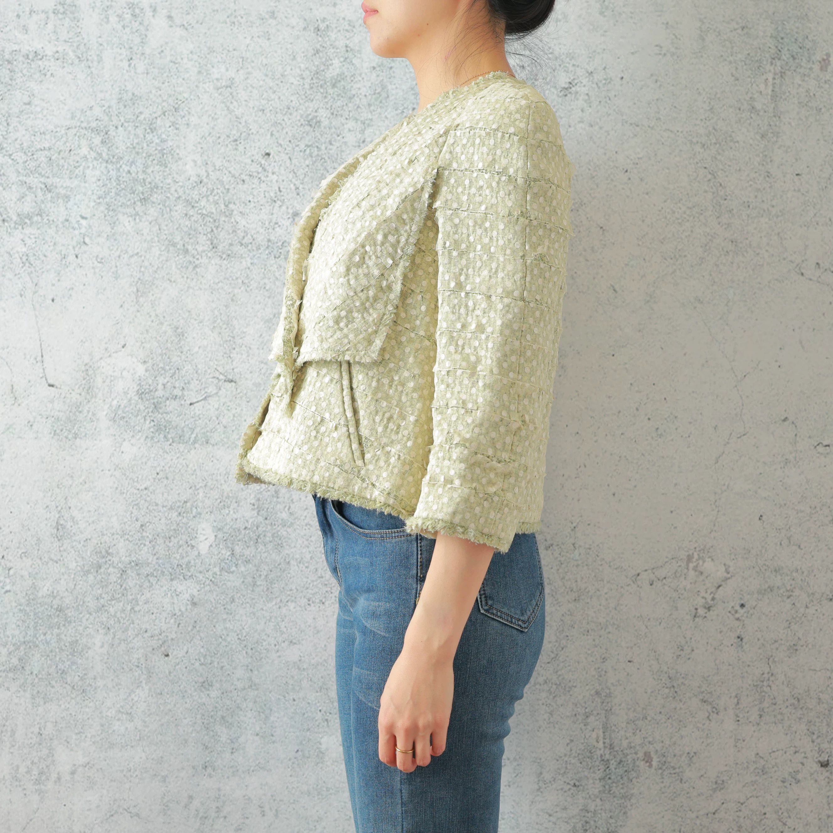 Chanel CHANEL Wool Green Jacket Size 38 Size S / US 4 / IT 40 - 1 Thumbnail