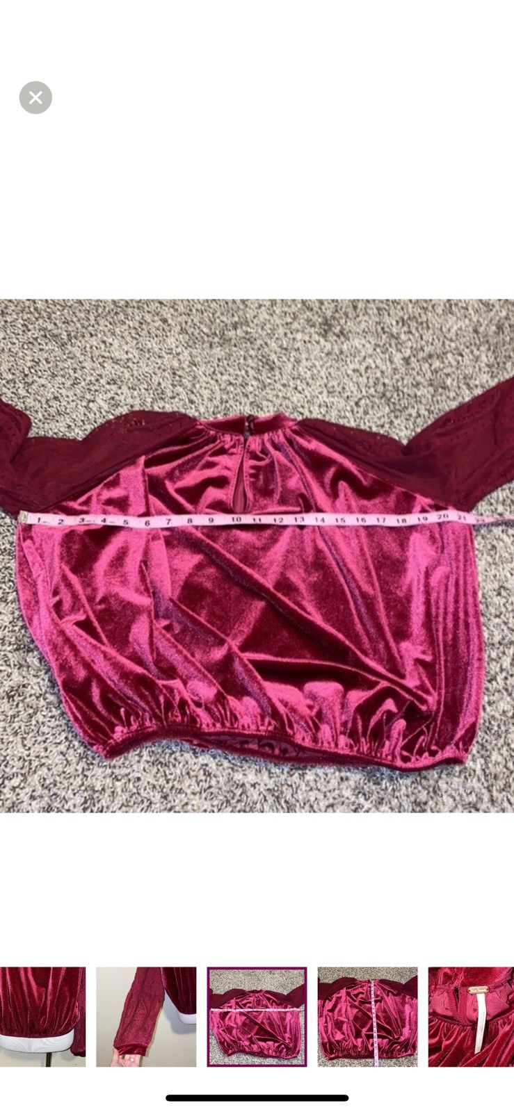 Free People Free people women’s xs velvet dream‎ top Size XS / US 0-2 / IT 36-38 - 3 Thumbnail