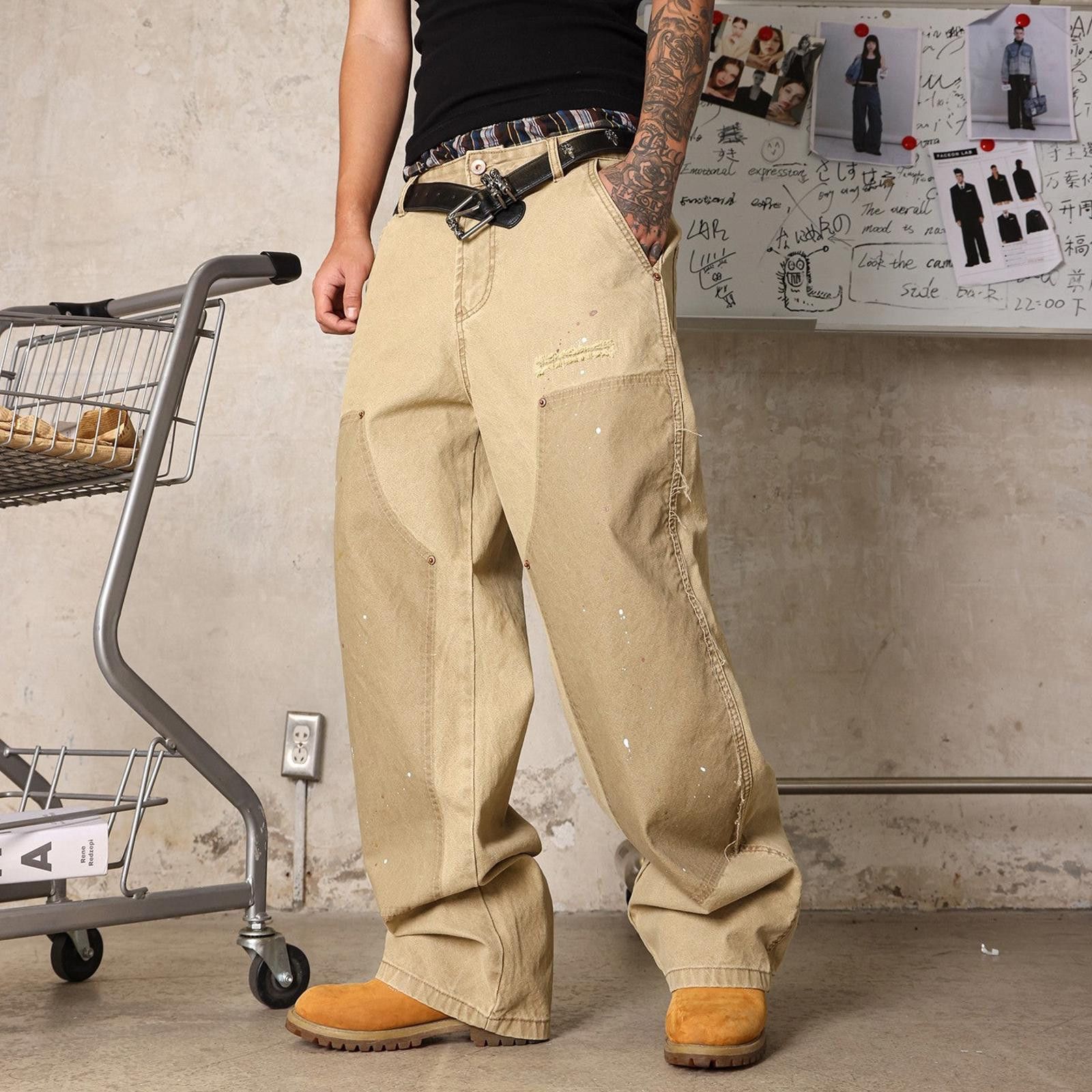 Japanese Brand Oliver Green Carpenter Loose Wide Leg Distressed Jeans Size US 30 / EU 46 - 5 Thumbnail