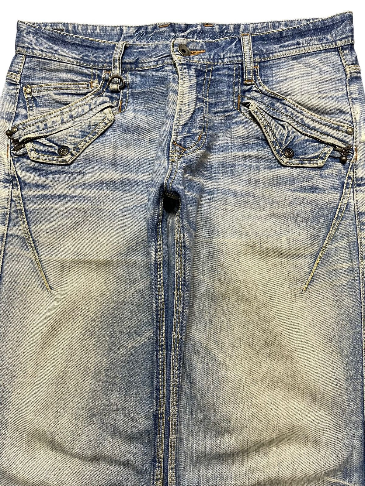 Nicole Club Vintage Nicole Club Mud Wash Faded Whisker Style Loose Jeans Size US 32 / EU 48 - 3 Thumbnail