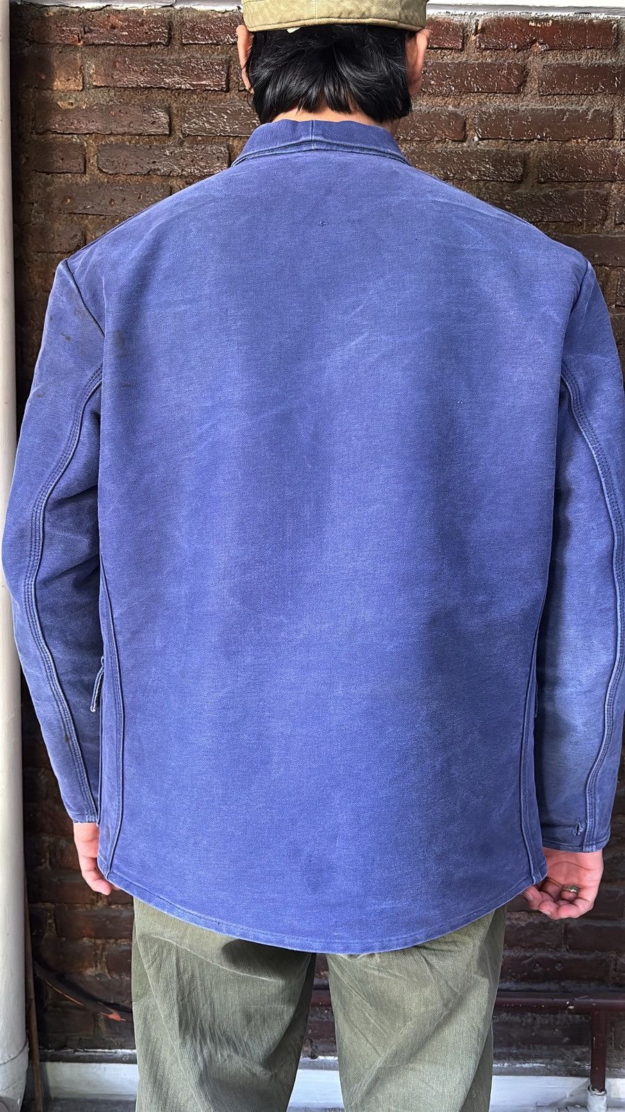 Vintage German Moleskin Work Jacket in Blue, Men's — image 3 of 5