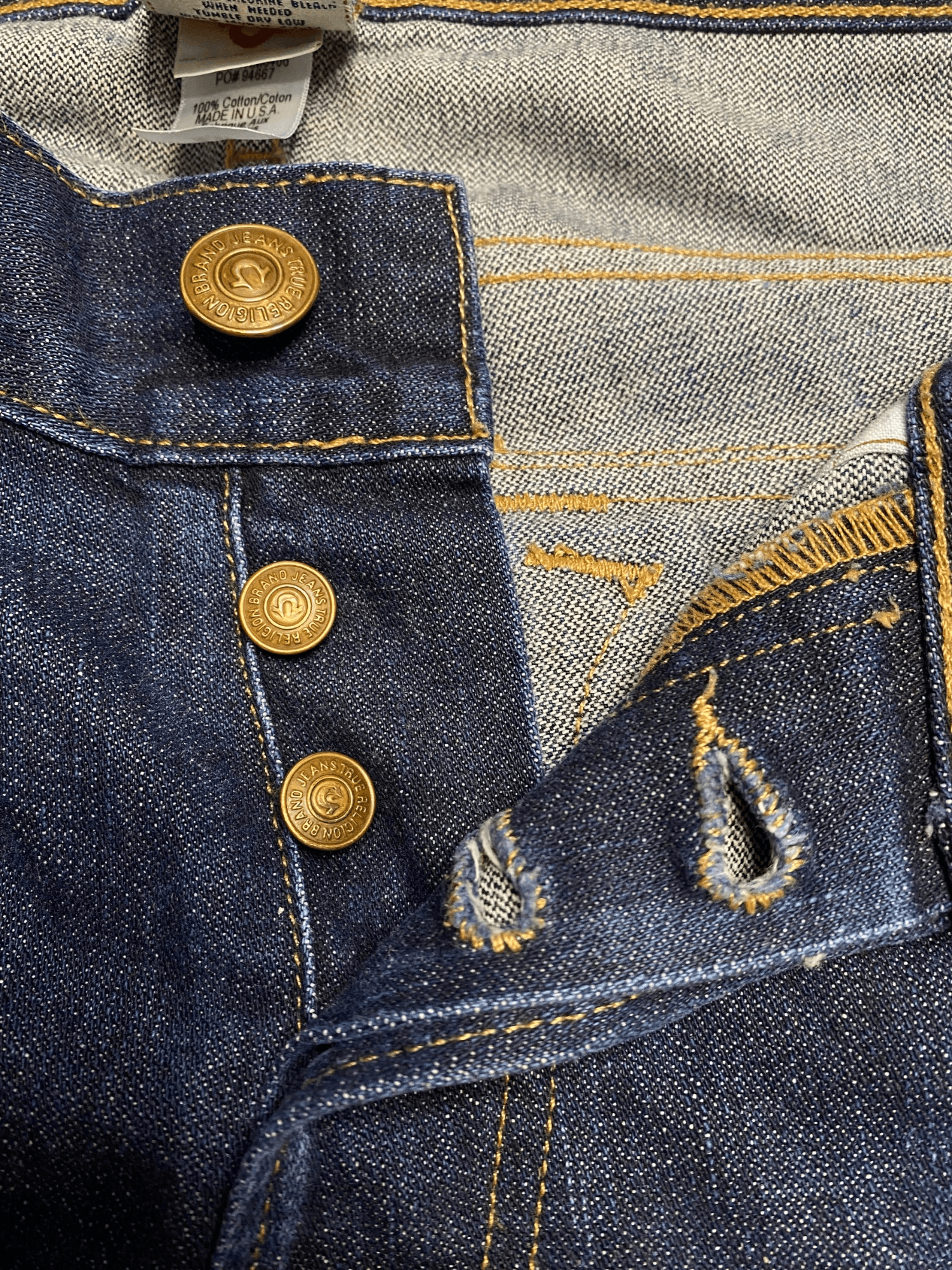 True Religion Vintage Y2K True Religion Flap Pocket Jeans Size US 34 / EU 50 - 5 Thumbnail