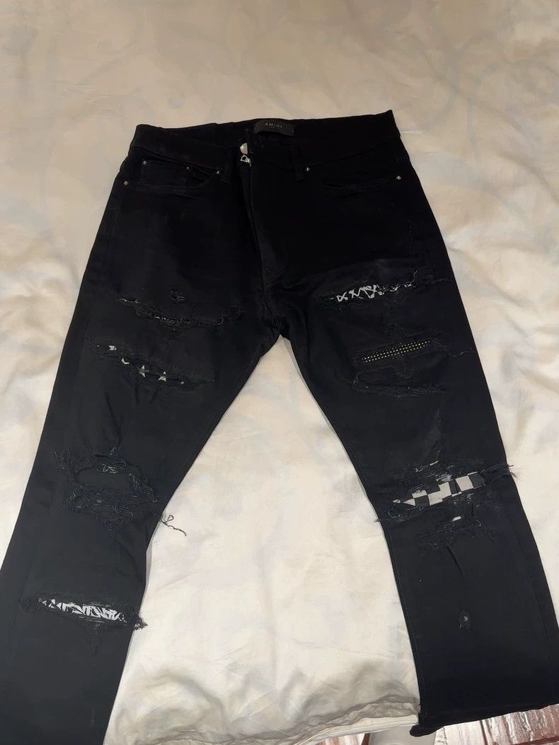 Amiri Amiri Patchwork Destruction Denim Pants Size 34 Size US 34 / EU 50 - 1 Thumbnail