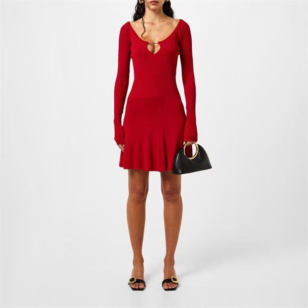 Jacquemus o1g2r1mq1024 Mini Dresses in Dark Red Size M / US 6-8 / IT 42-44 - 6 Thumbnail