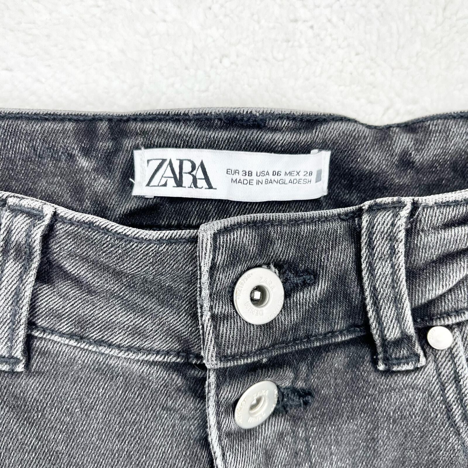 Zara Zara Black Wash High Waisted Button Fly Skinny Jeans Size 6 Size 28" / US 6 / IT 42 - 2 Thumbnail