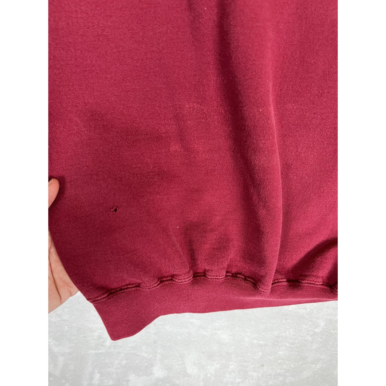 Vintage Vintage Curves for Women Sweatshirt Women's Large Maroon Cre Size L / US 10 / IT 46 - 4 Thumbnail