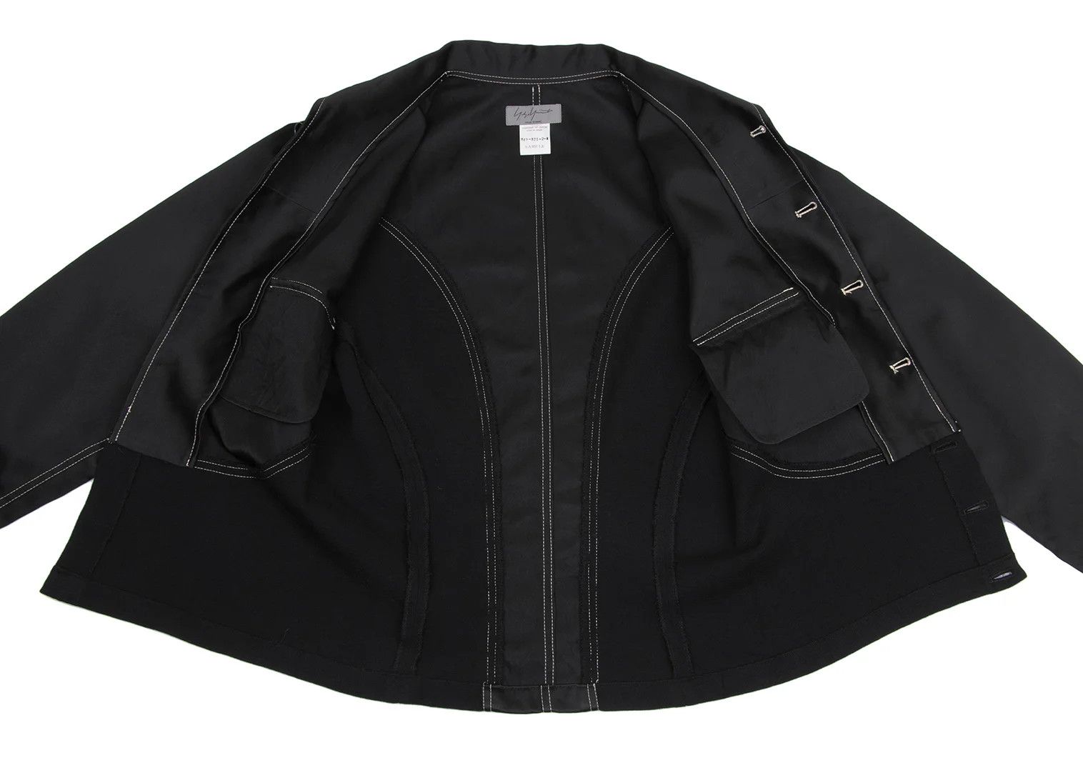 Yohji Yamamoto Yohji Yamamoto Knit Panel Glossy Shirt Jacket Size US M / EU 48-50 / 2 - 12 Thumbnail
