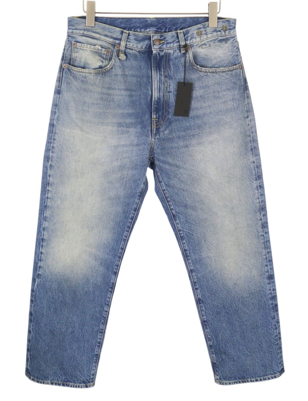 R13 CUFFED X-BF 29 Jasper Blue Cropped Jeans 88830 Size 29" - 1 Thumbnail