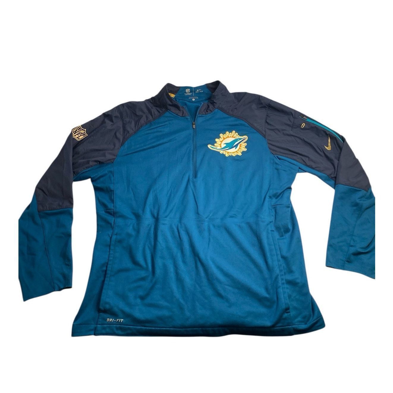 Nike NFL Miami Dolphins Dri-FIT 1/4 Zip Pullover Nike Blue Large Size US L / EU 52-54 / 3 - 2 Thumbnail