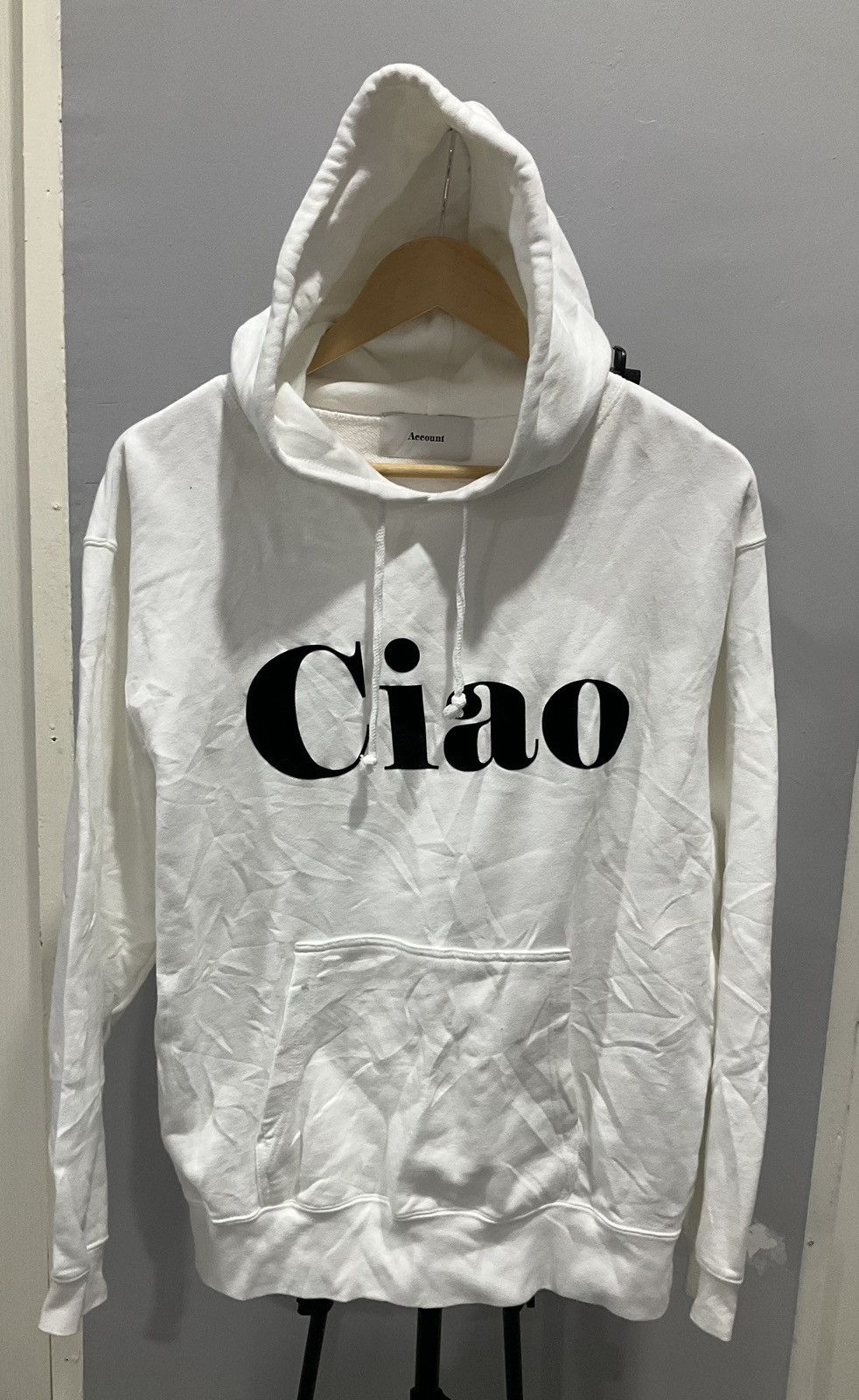 Japanese Brand × Other Hoodie Account Text Black Velvet Cian Size US L / EU 52-54 / 3 - 2 Thumbnail