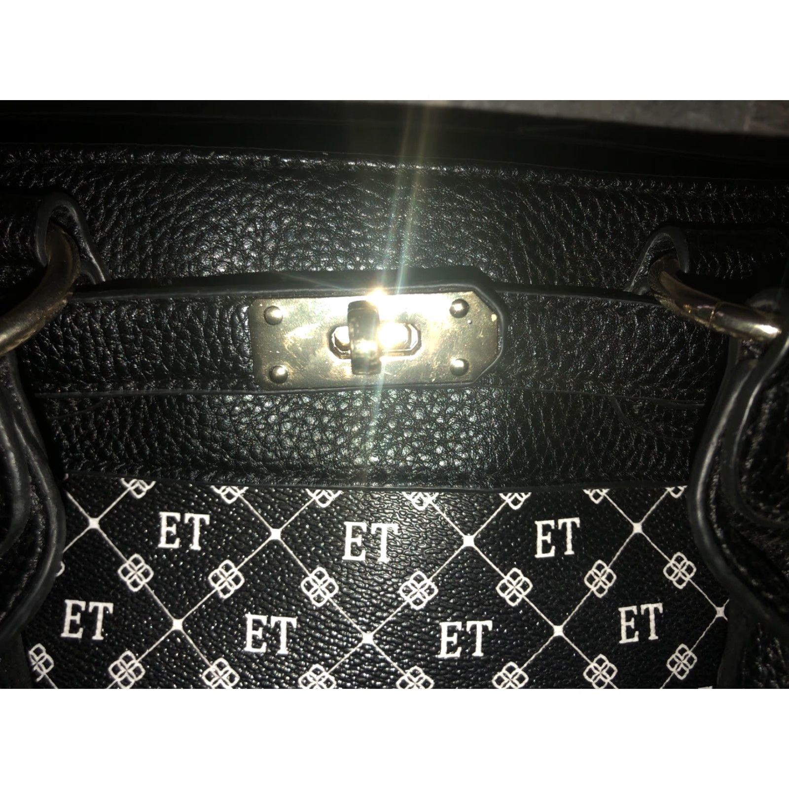 VINTAGE The Danbury Mint Personalized Initial Handbag E.T. Black Crossbody Women XS Crossbody Bags?