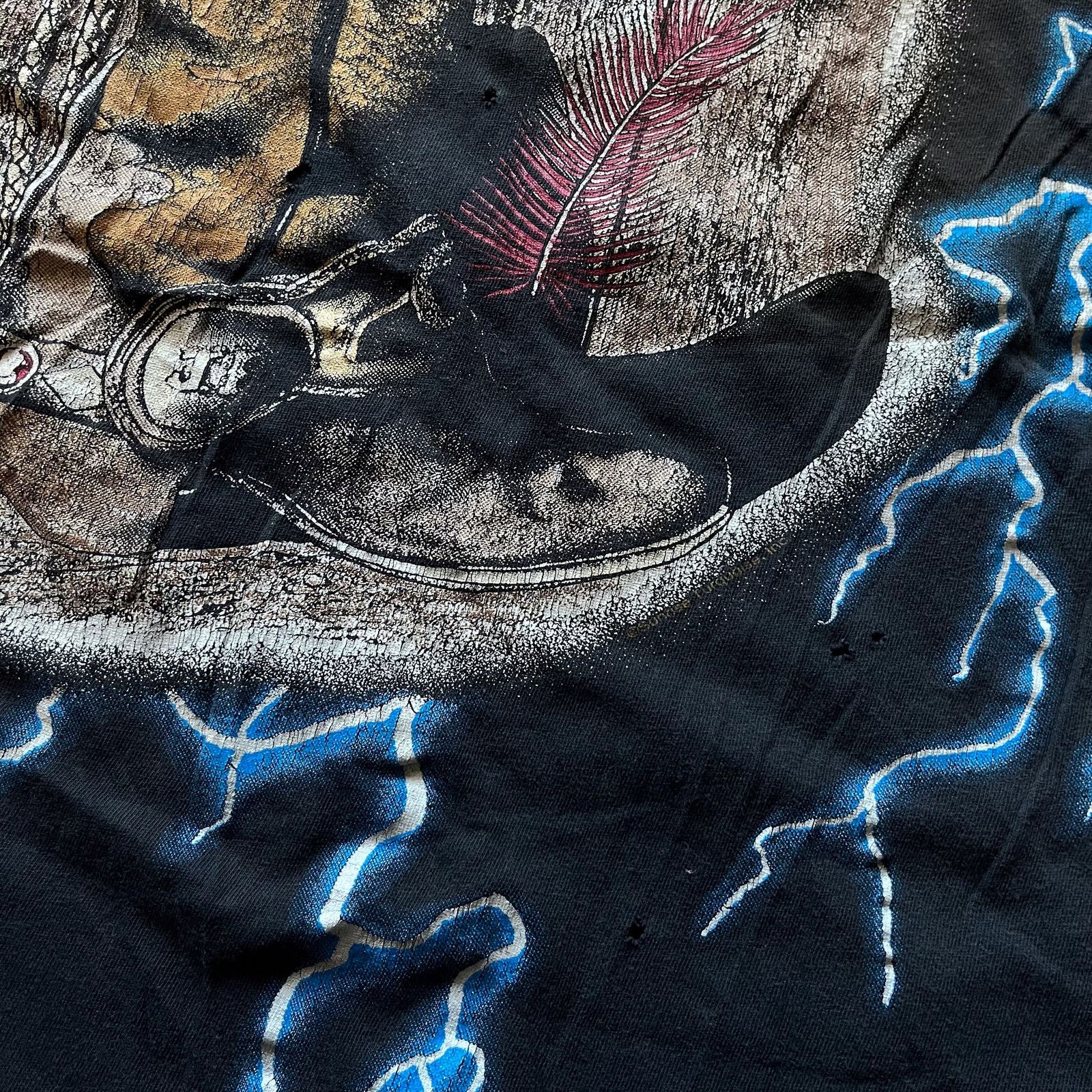 Vintage Vintage 90s American Thunder Lighting AOP T Shirt XL Size US XL / EU 56 / 4 - 6 Thumbnail