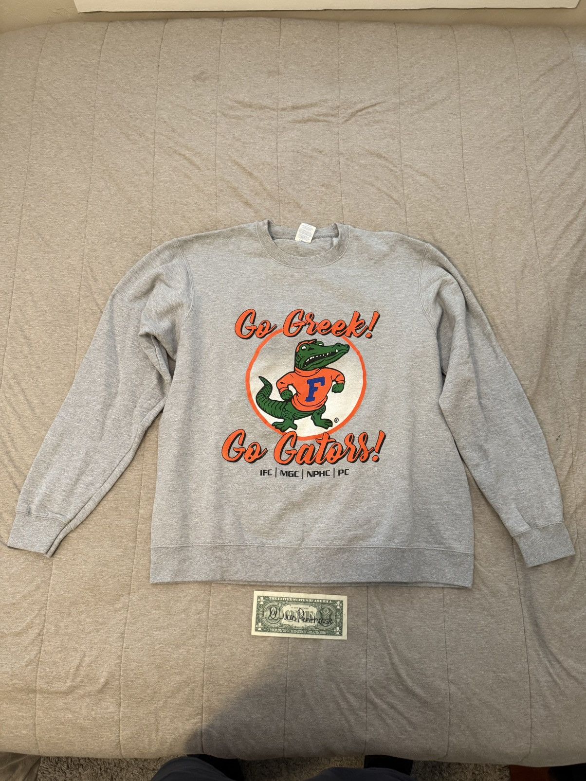 NCAA Vintage 1990s Florida Gators Go Greek Sweatshirt Size US L / EU 52-54 / 3 - 1 Thumbnail