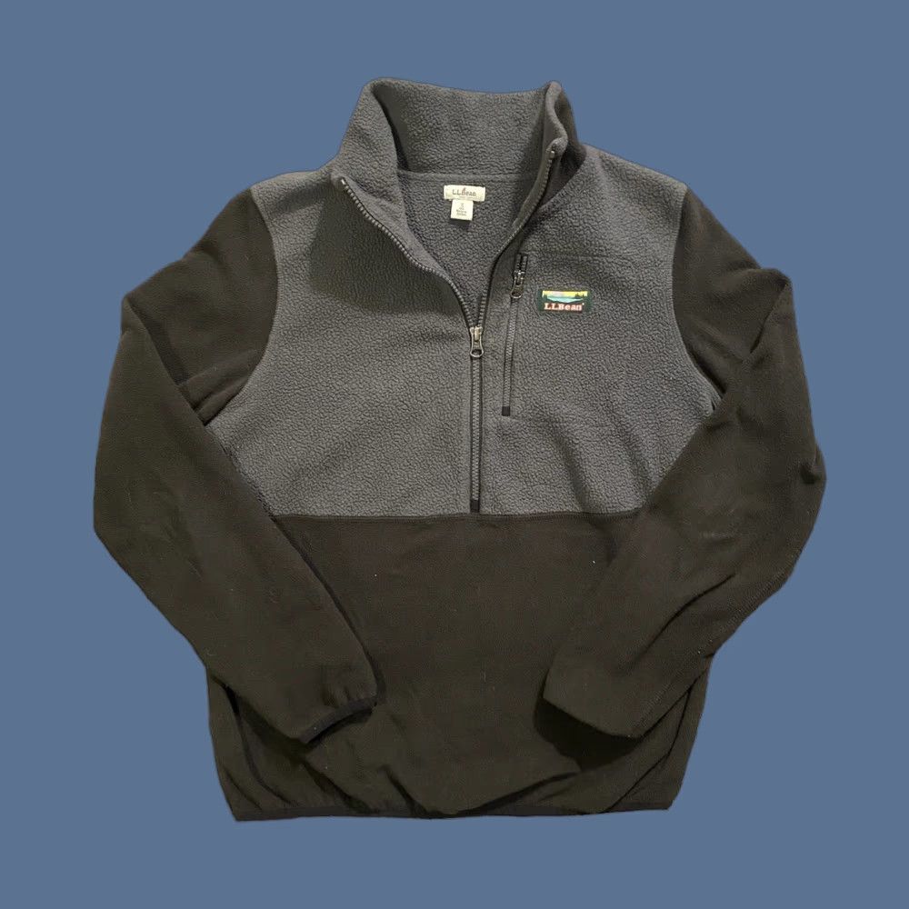 Vintage L.L. Bean Half Zip Pullover Polartec Fleece Jacket Black/Gray Adult Size Small Men Zip Jacket Fleece Modern Basic S Solid Black Gray Mens Size US S / EU 44-46 / 1 - 1 Thumbnail