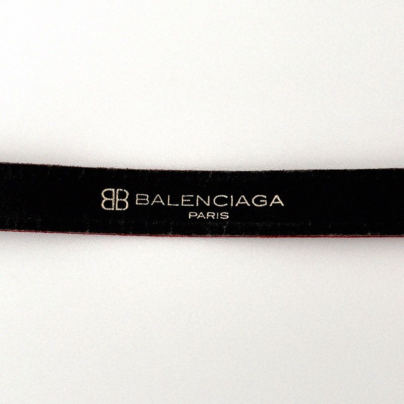 Balenciaga Balenciaga Red Suede Leather Belt Gold Buckle Size ONE SIZE - 10 Thumbnail