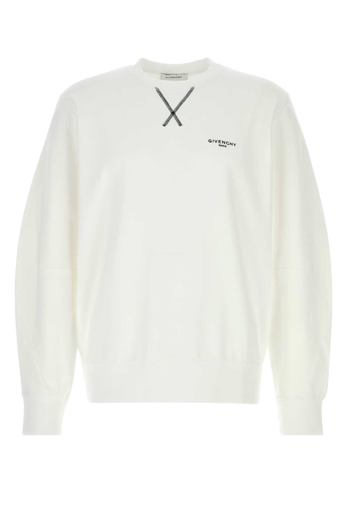 White Cotton Sweatshirt