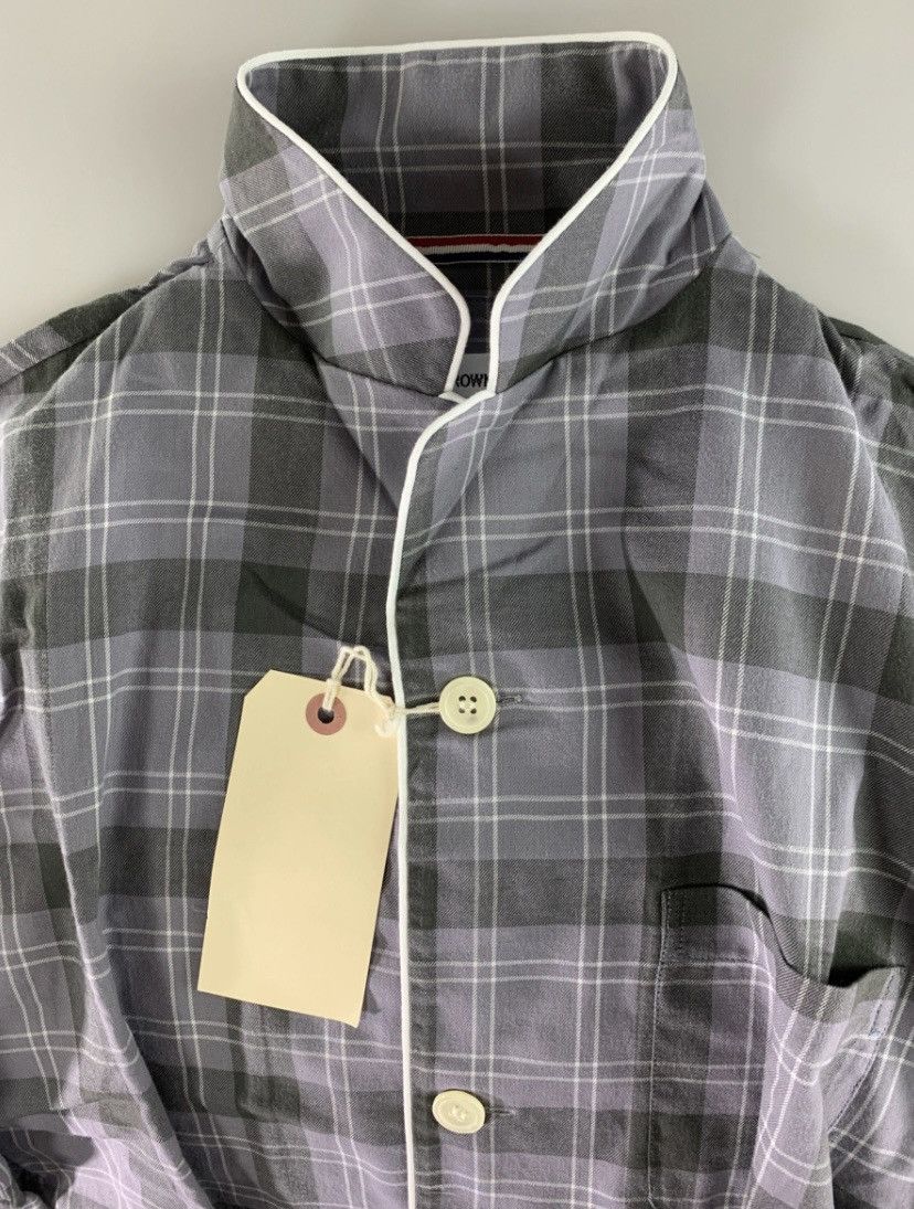 Thom Browne Thom Browne grey/lt grey flannel windowpane check top 2 NWT Size US M / EU 48-50 / 2 - 22 Thumbnail