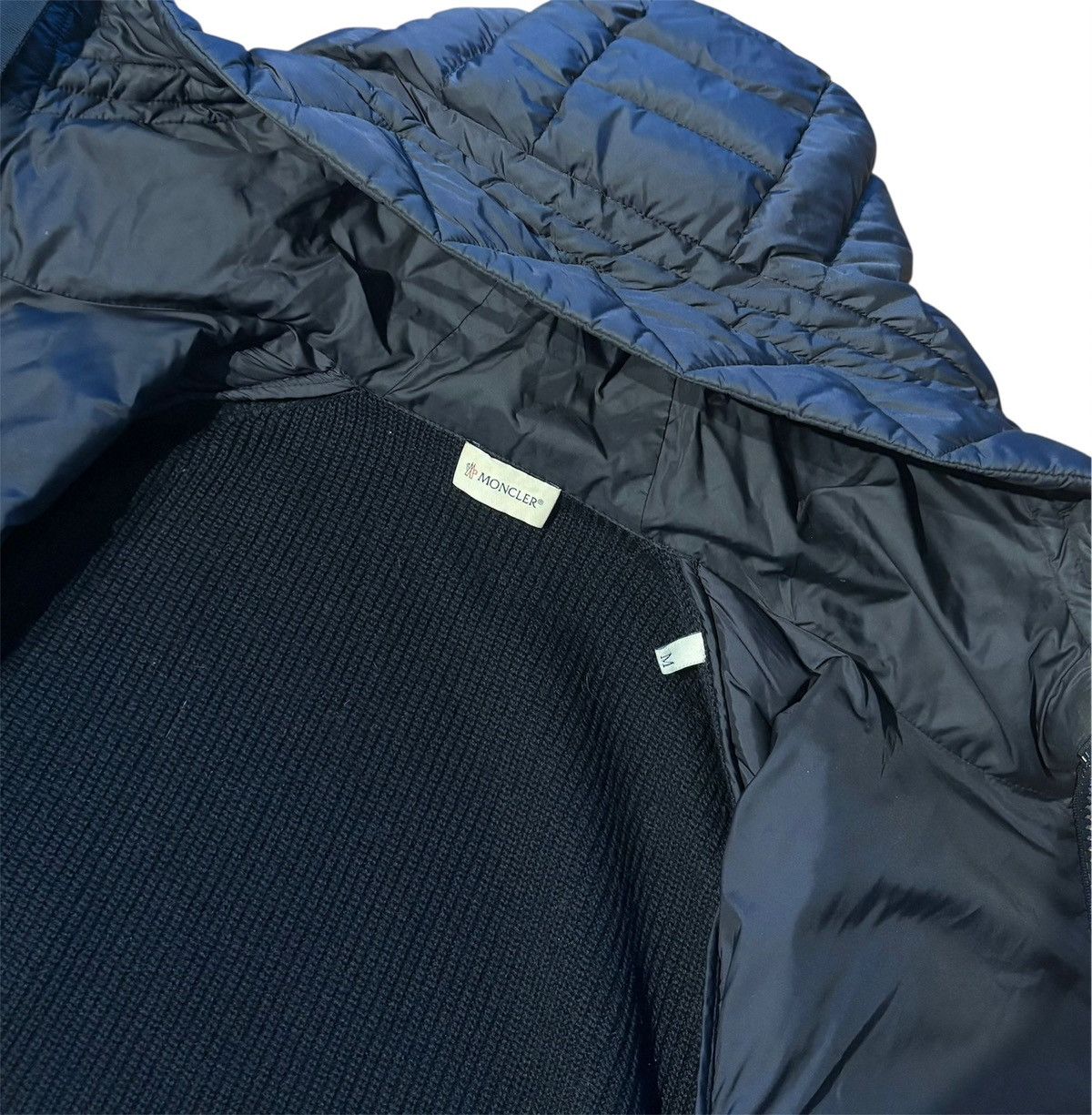 Moncler Moncler Wool Padded Cardigan Navy Size US M / EU 48-50 / 2 - 6 Thumbnail