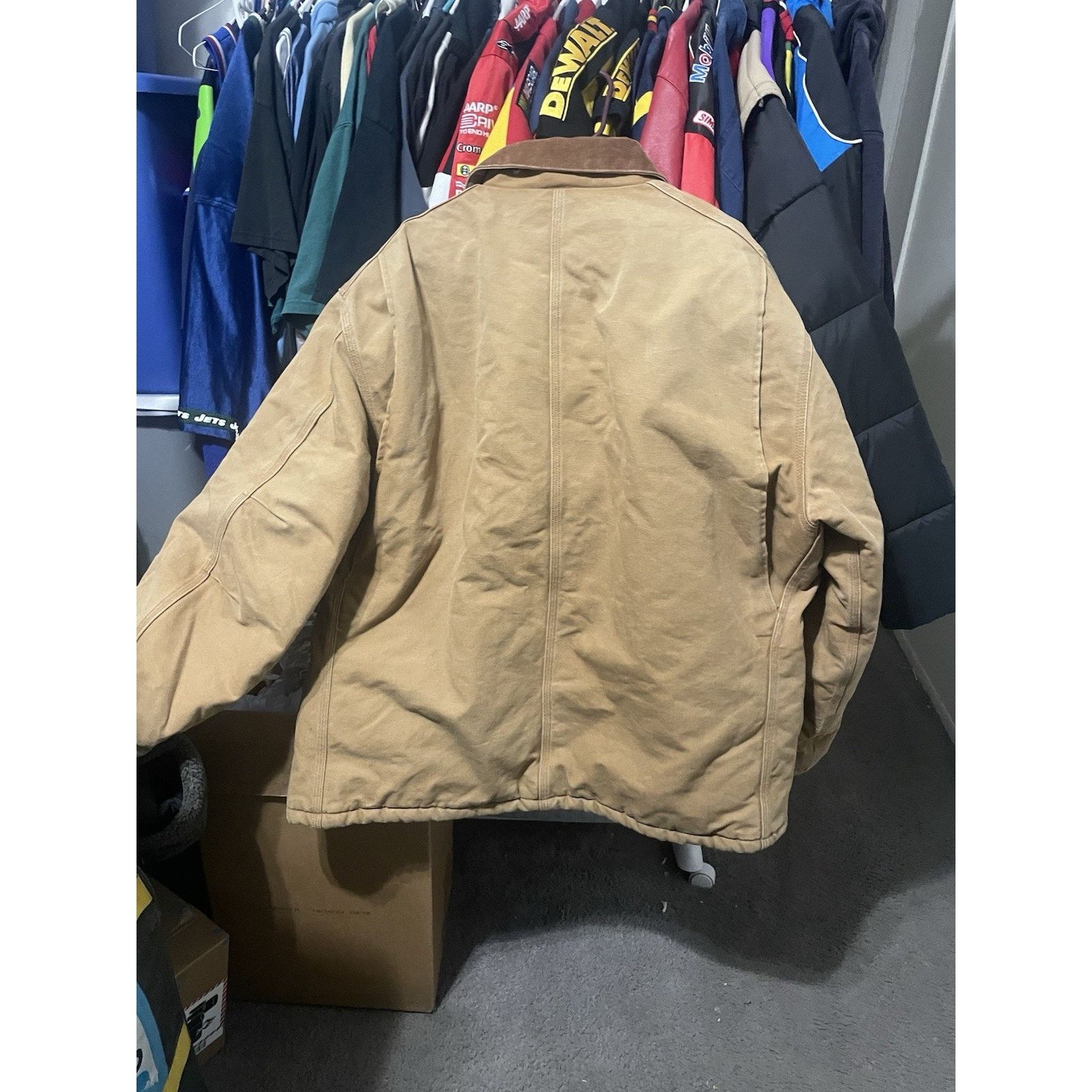 Carhartt Size 2XL- Carhartt Detroit Jacket Quilted Lined Brown Size US XXL / EU 58 / 5 - 2 Thumbnail