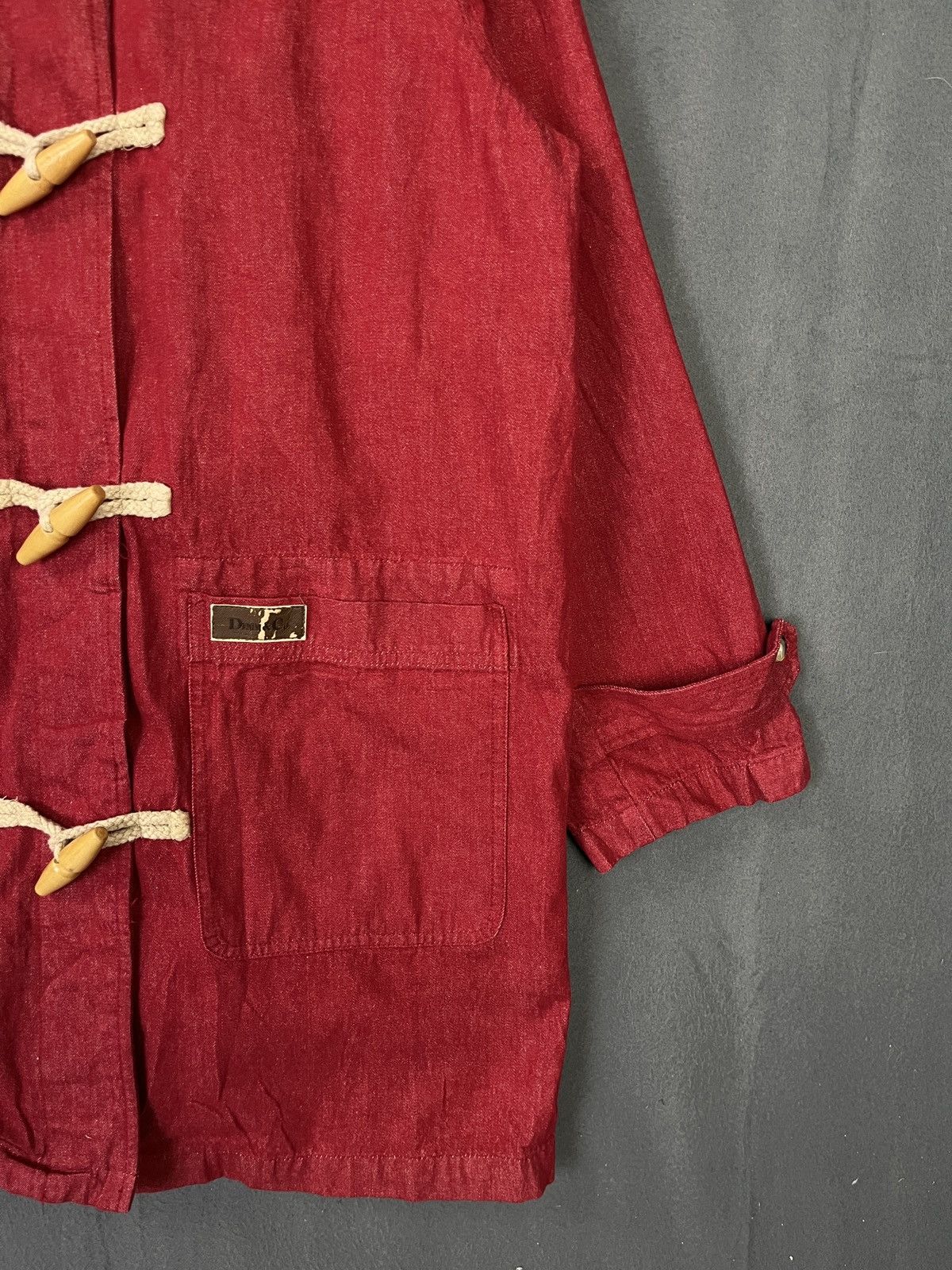 Denim & Co. × Japanese Brand Denim & Co Duffle Coat Red Denim Jacket w Detachable Lining Size US M / EU 48-50 / 2 - 5 Thumbnail