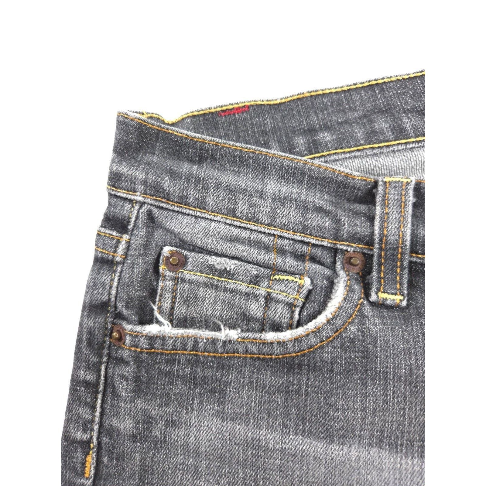 7 For All Mankind 7 For All Mankind Dojo Button Zip Jeans Womens Size 28 Black Size 31" - 6 Thumbnail