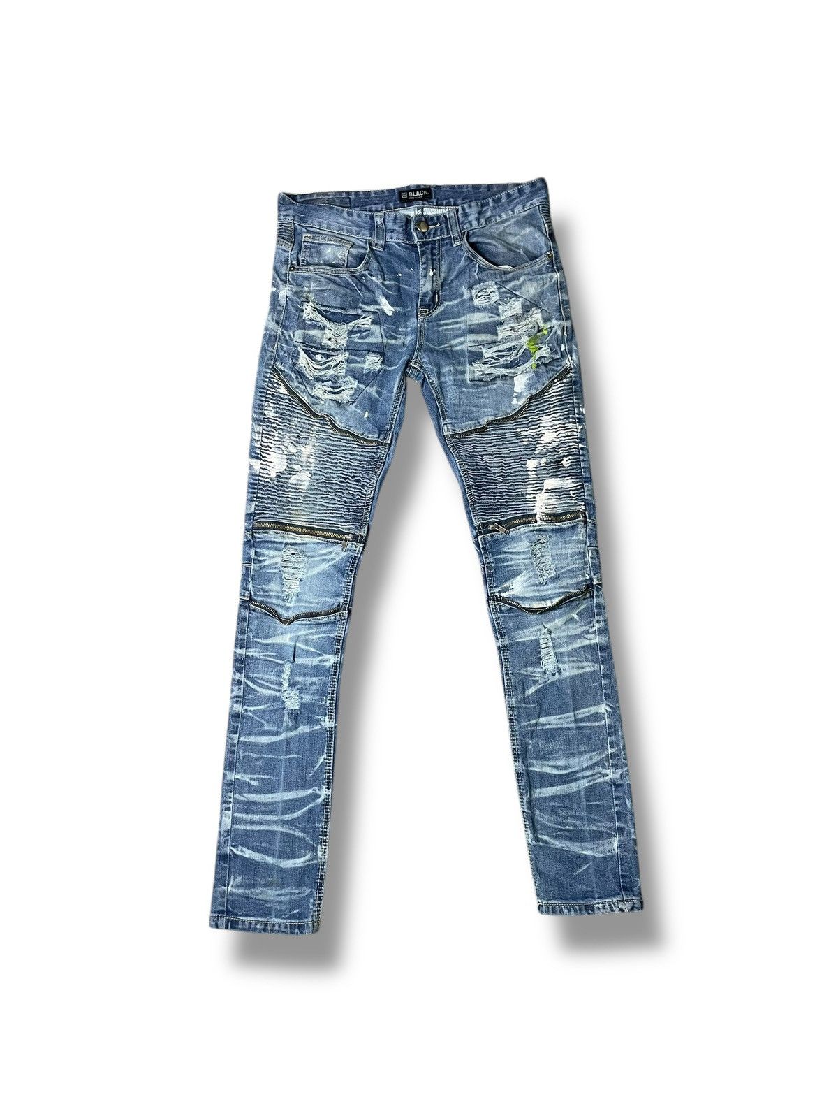 Vintage CJ Black Premium Distressed Ripped Denim Jeans (53) Size US 31 - 1 Thumbnail