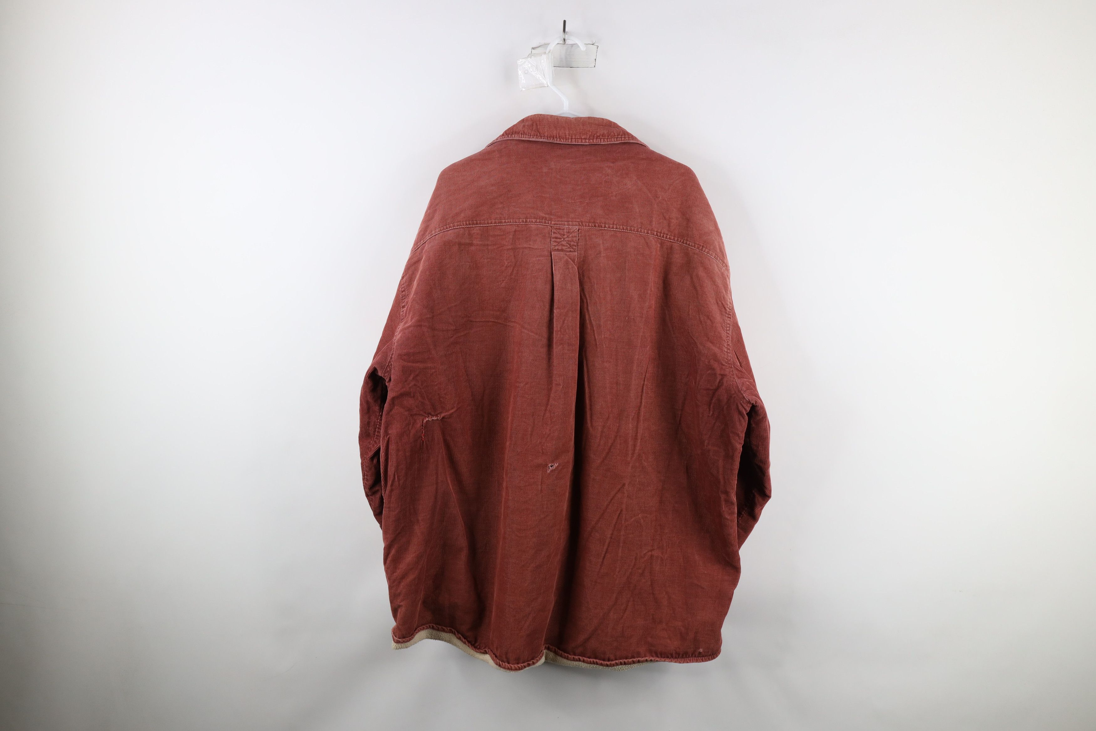 Vintage Vintage Woolrich Fleece Lined Corduroy Button Shirt Jacket Size US XXL / EU 58 / 5 - 14 Thumbnail