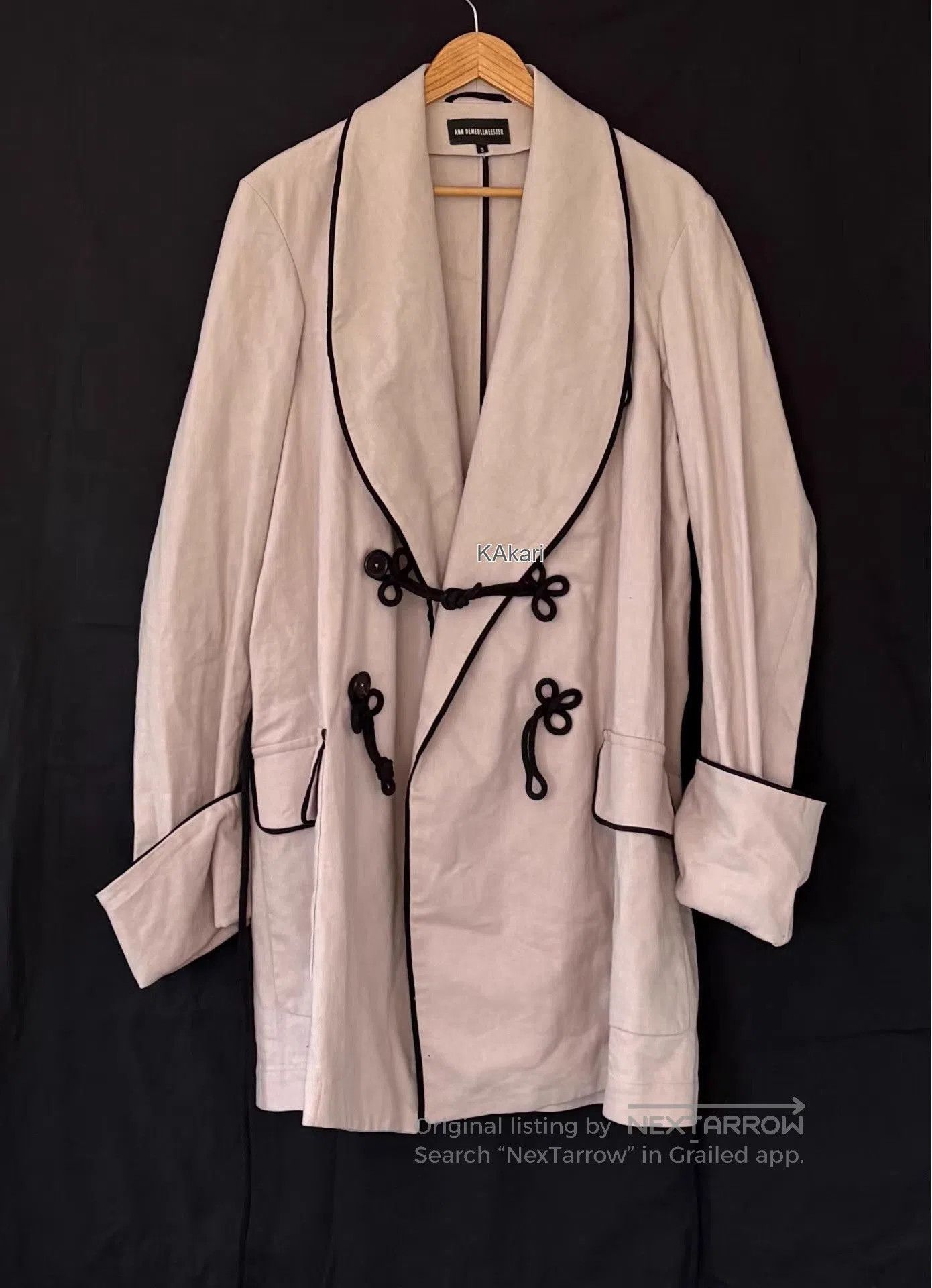 Ann Demeulemeester Pink Light Jacket with Black Trim . Size US S / EU 44-46 / 1 - 1 Thumbnail