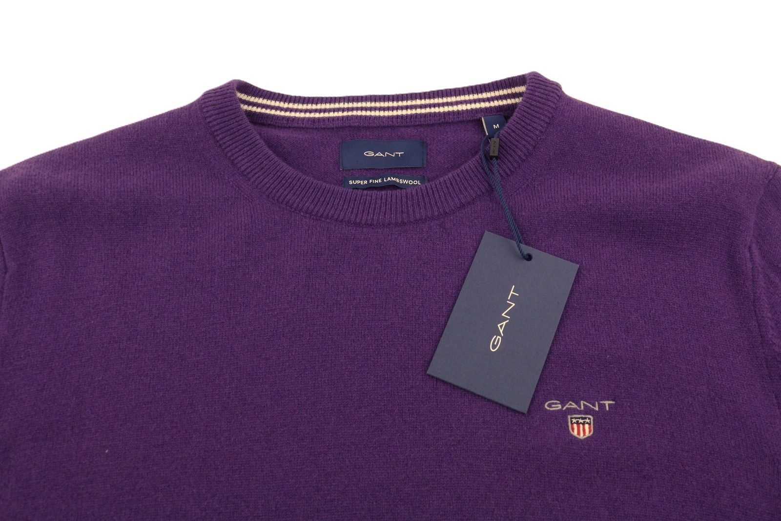 Gant SUPERFINE LAMBSWOOL CREW M Imperial Purple Jumper 87315 Size US M / EU 48-50 / 2 - 5 Thumbnail