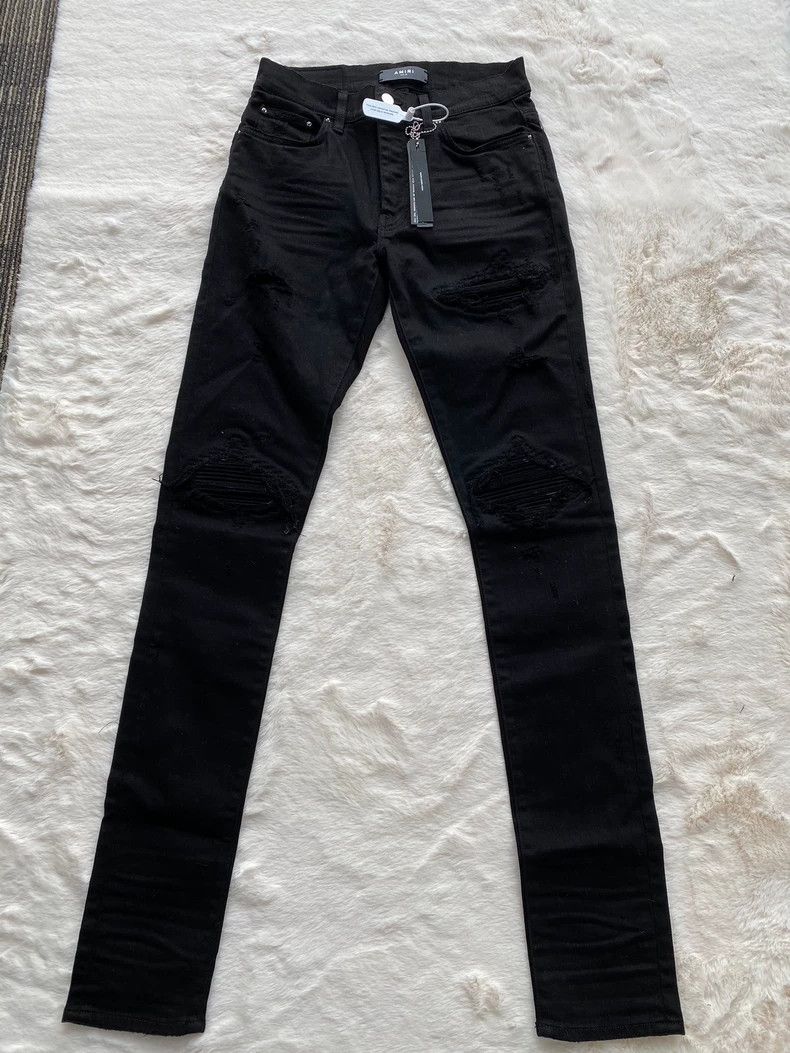 Amiri Amiri Black suede MX1 jeans 2502-Nextarrow Size US 29 - 1 Thumbnail